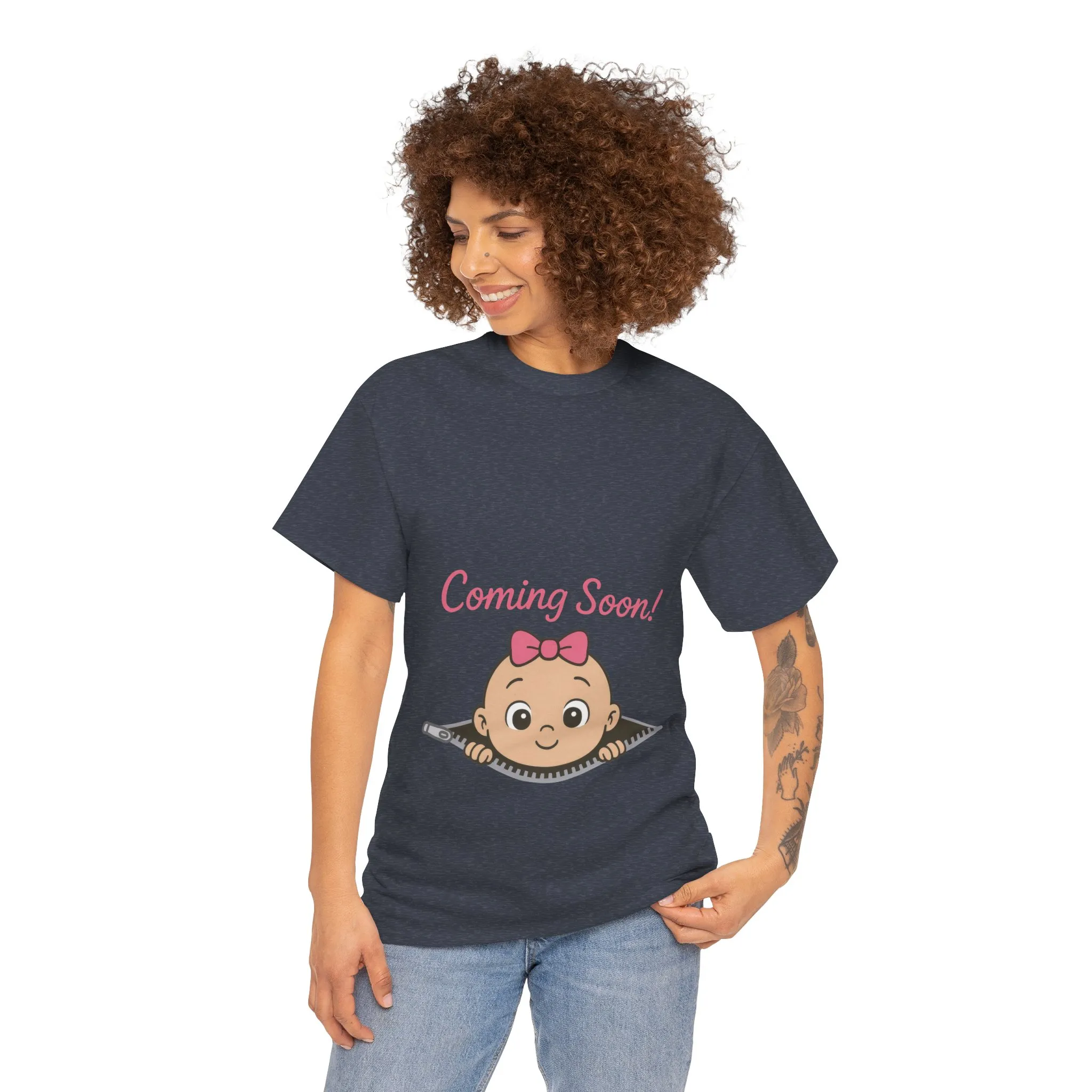 Coming Soon Maternity T-Shirt, Cute Baby Girl Pregnancy Announcement Shirt, Expecting Mom Gift, Gender Reveal Tee, Baby Shower Gift - Image 23