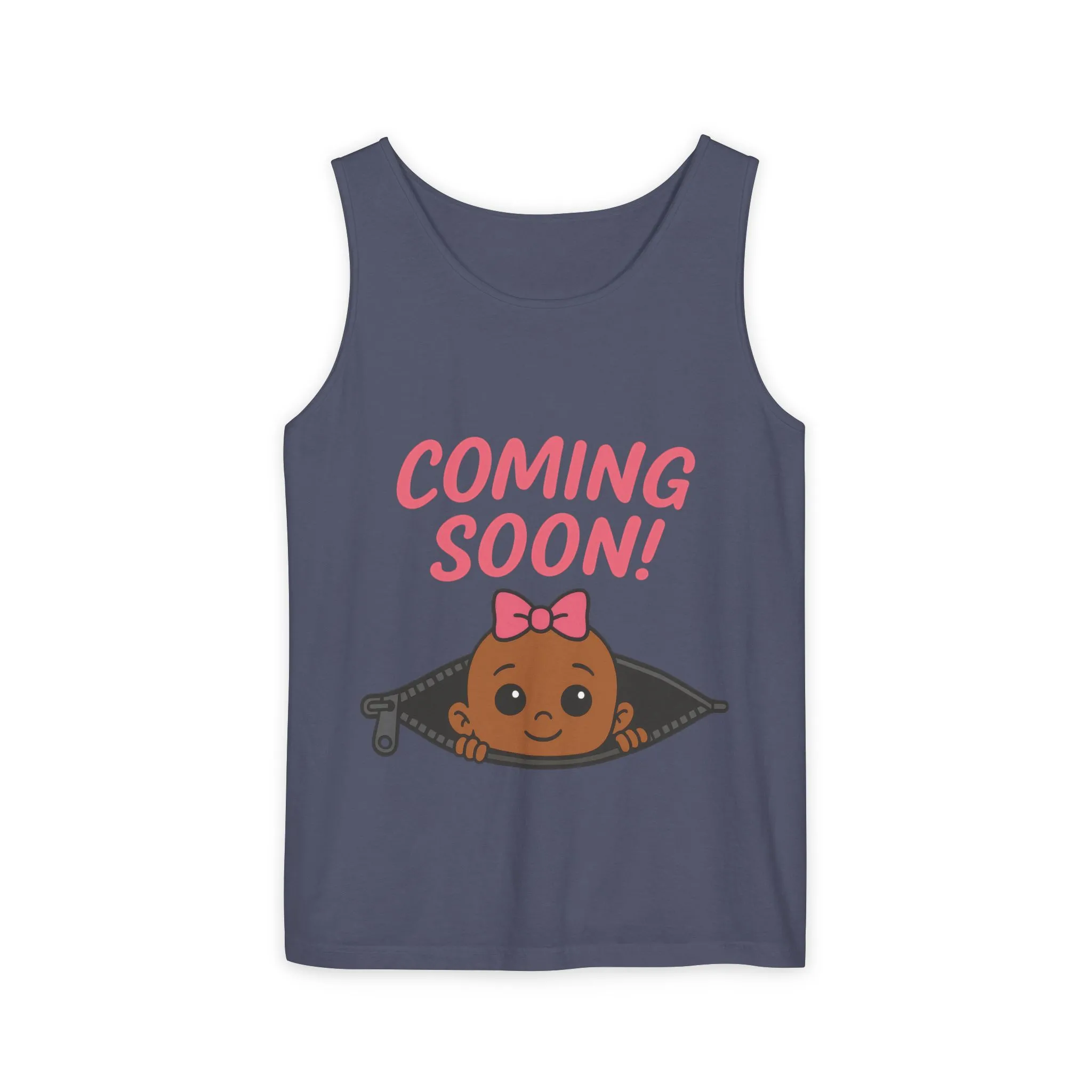 Coming Soon Maternity Tank Top, Cute Baby Girl Pregnancy Announcement Shirt, Expecting Mom Gift, Gender Reveal Tank, Baby Shower Gift - Image 13