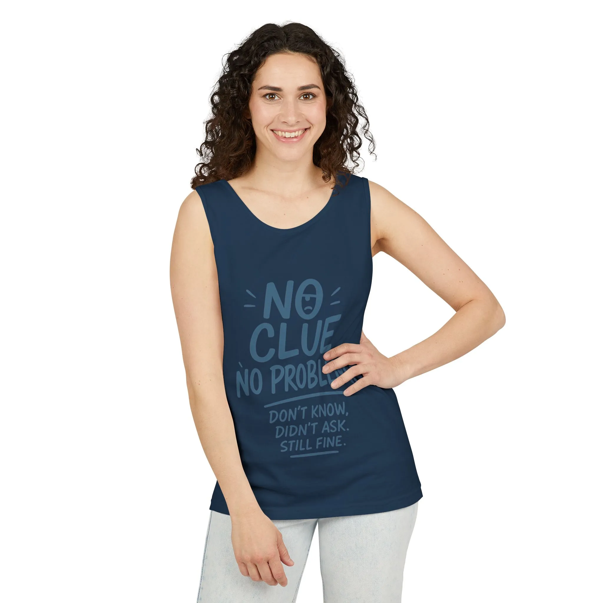 Funny No ClueWomens Tank Top, No Problem Quote Shirt, Dont Know Didnt Ask Graphic Tee, Gift for Her, Humorous Tee, Workout Sleeveless Shirt - Image 18