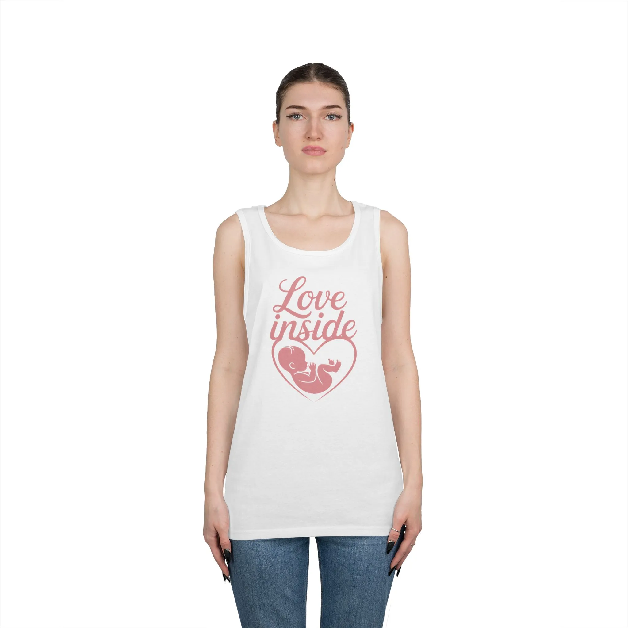 Maternity Tank Top, Pregnancy Announcement Tee, Baby Inside Mom To Be Gift, Expecting Mother Tee, Pregnancy Reveal Top, Baby Shower Top - Image 4