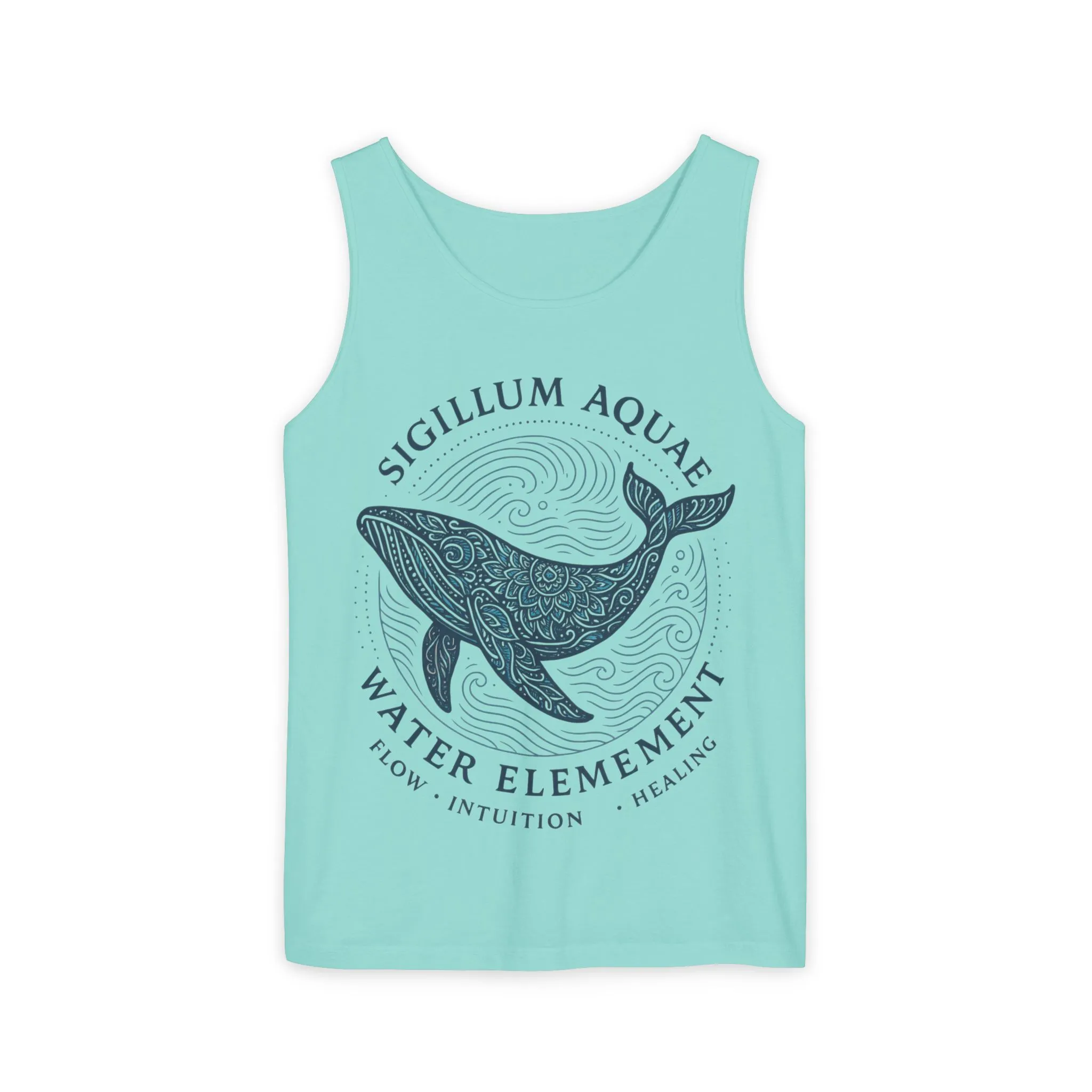 Water Element Whale Tank Top, Sigillum Aquae Symbol, Spiritual Ocean Totem Tee, Nature Energy Tee, Beachwear, Mindfulness Fashion - Image 13