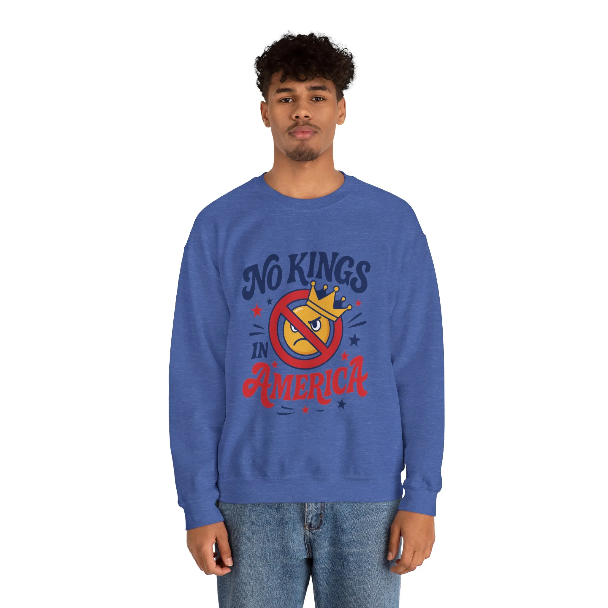 No Kings in America Sweatshirt - Funny Patriotic Anti Monarchy Pullover - USA Independence Sweater, Political Apparel, Gift for Activists - Image 20