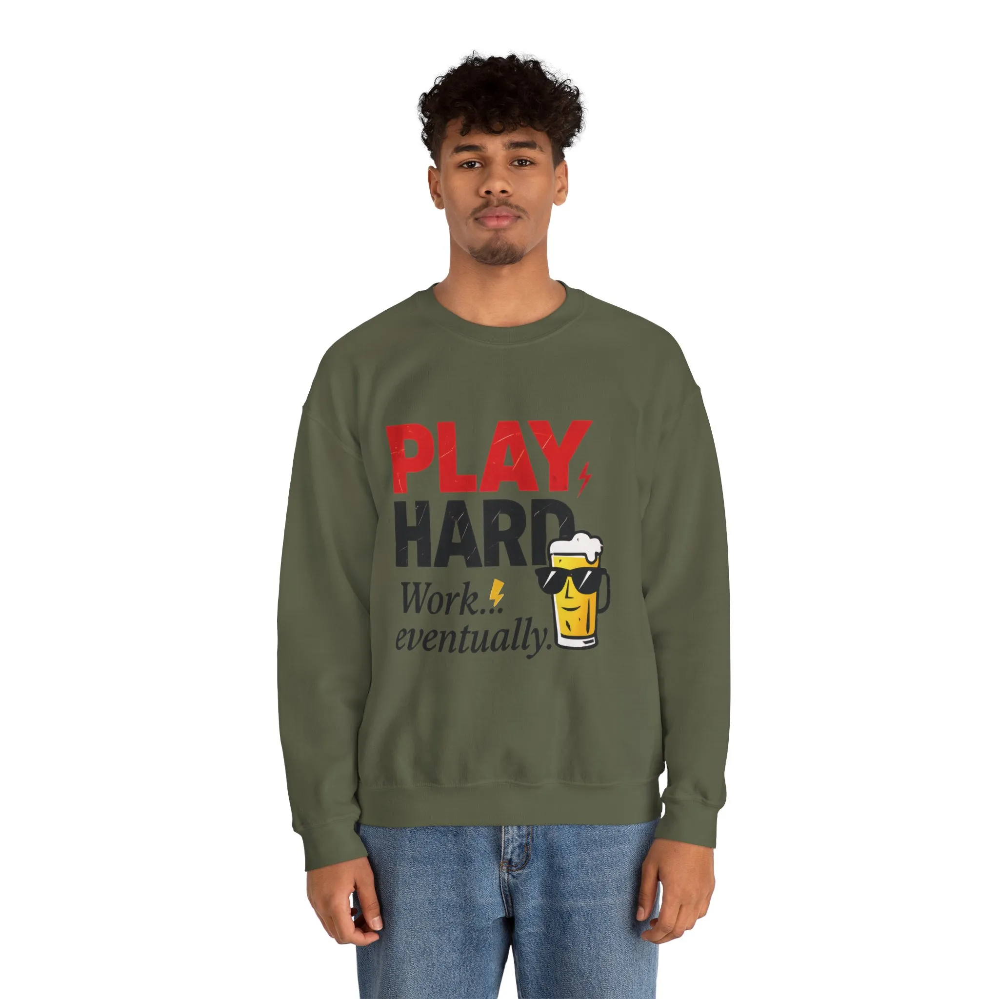 Play Hard Work Eventually Sweatshirt, Funny Mens Crewneck, Casual Gift, Weekend Wear, Holiday Sweater, Cozy Apparel - Image 14