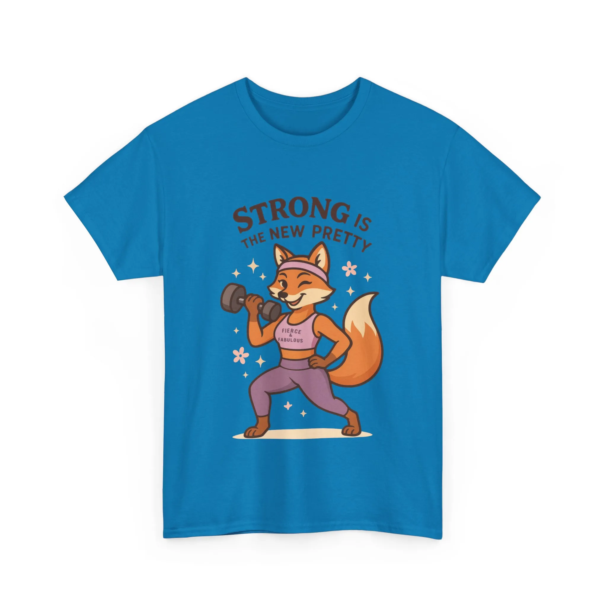 Strong is the New Pretty Womens Tee, Inspirational T-Shirt, Fitness Apparel, Gift for Her, Motivational Top, Cute Fox Design, Womens Gym T-Shirt - Image 19