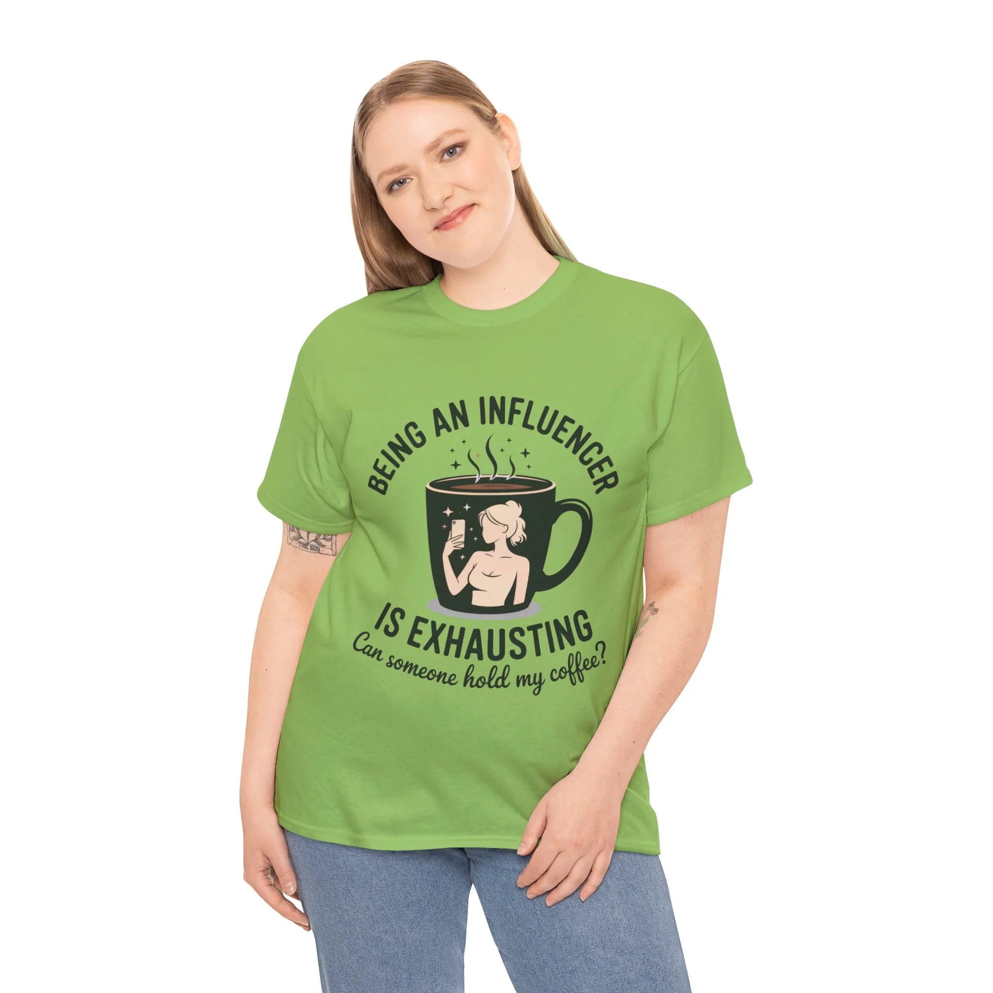 Social Media Humor Tee, Funny Influencers Womens T-Shirt, Content Creators, instagram girl top, tiktok fashion, Perfect for Coffee Lovers - Image 33