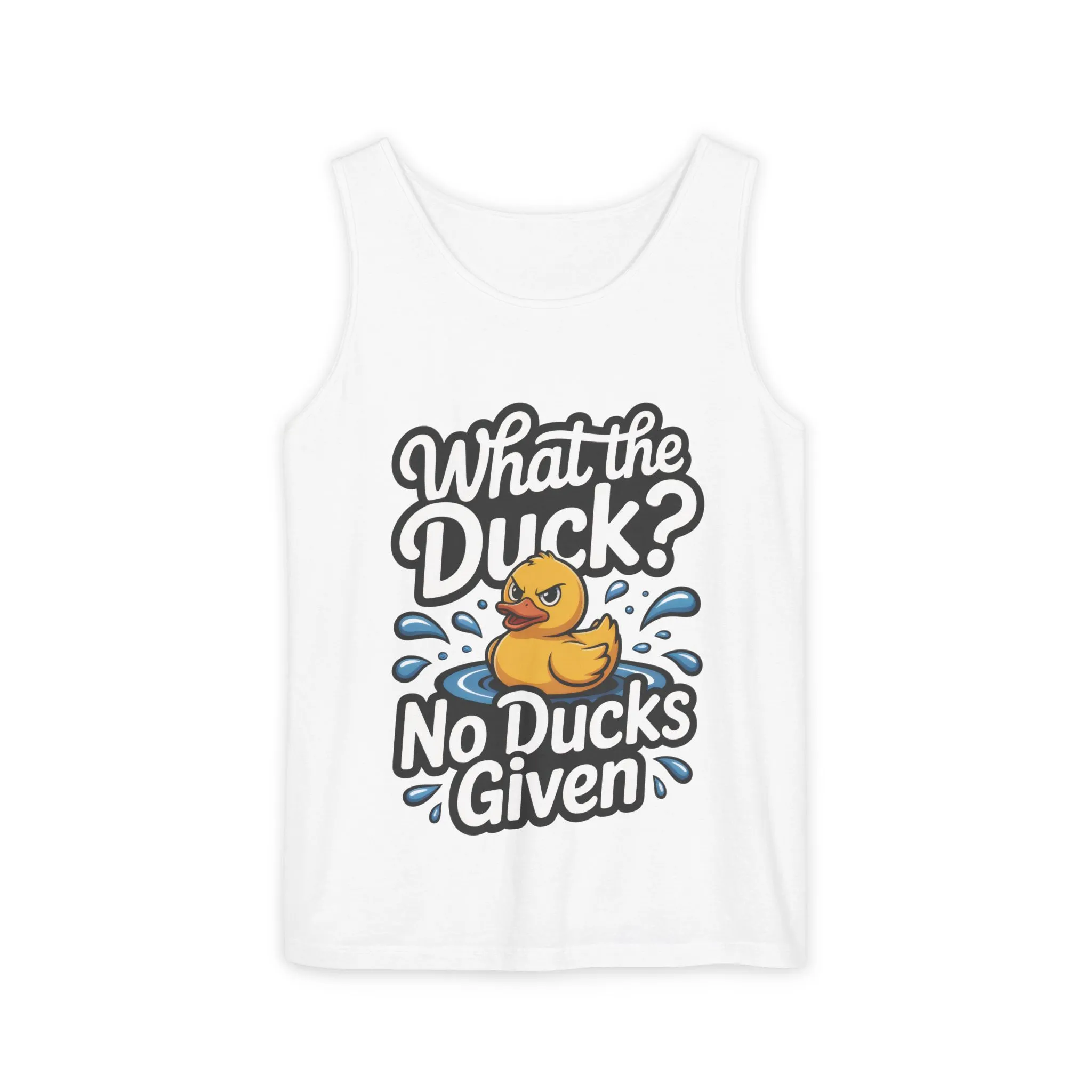 What The Duck Funny Womens Tank Top, No Ducks Given Tee, Sarcastic Duck Tee, Rubber Duck Graphic Tank, Humor Gift For Her,Beach Party Outfit - Image 3