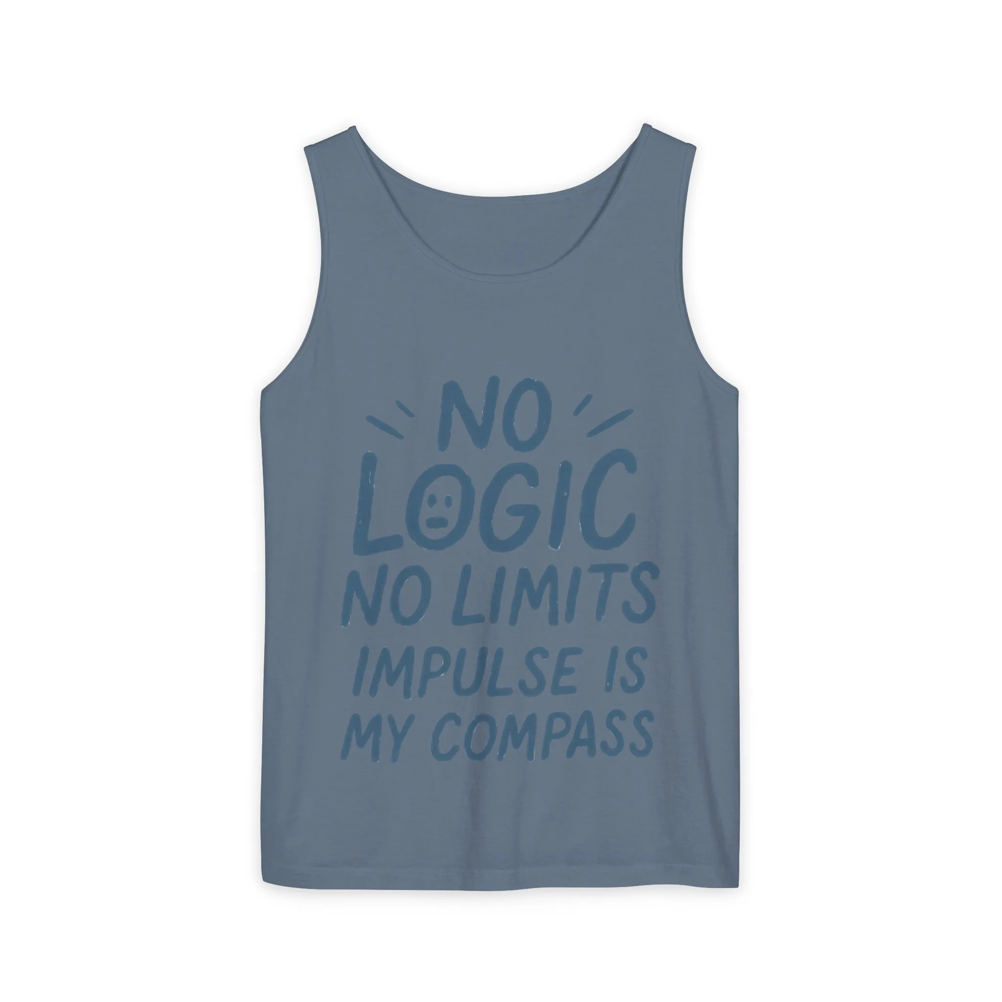 Funny Mens Tank Top, No Limits Impulse Quote, Relaxed Fit Tee, Casual Wear for Creatives, Gift for Artists Impulsive Style Shirt - Image 22