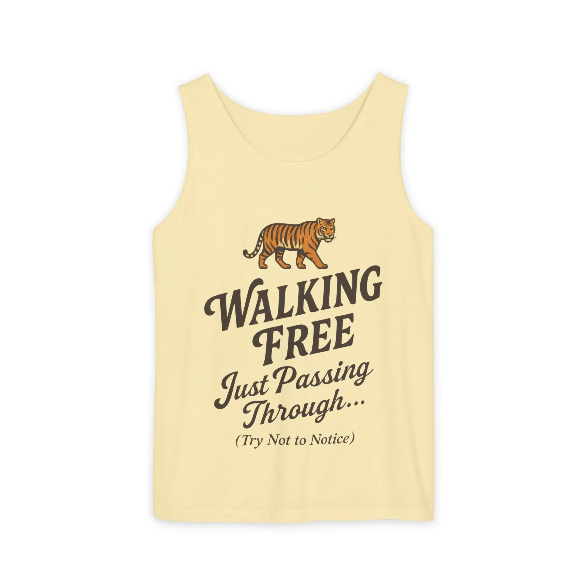 Walking Free Mens Tiger Tank Top, Funny Sleeveless Shirt - Wild Animal Summer Top, Mens Beachwear, Gift for Wild Life Lovers - Image 4