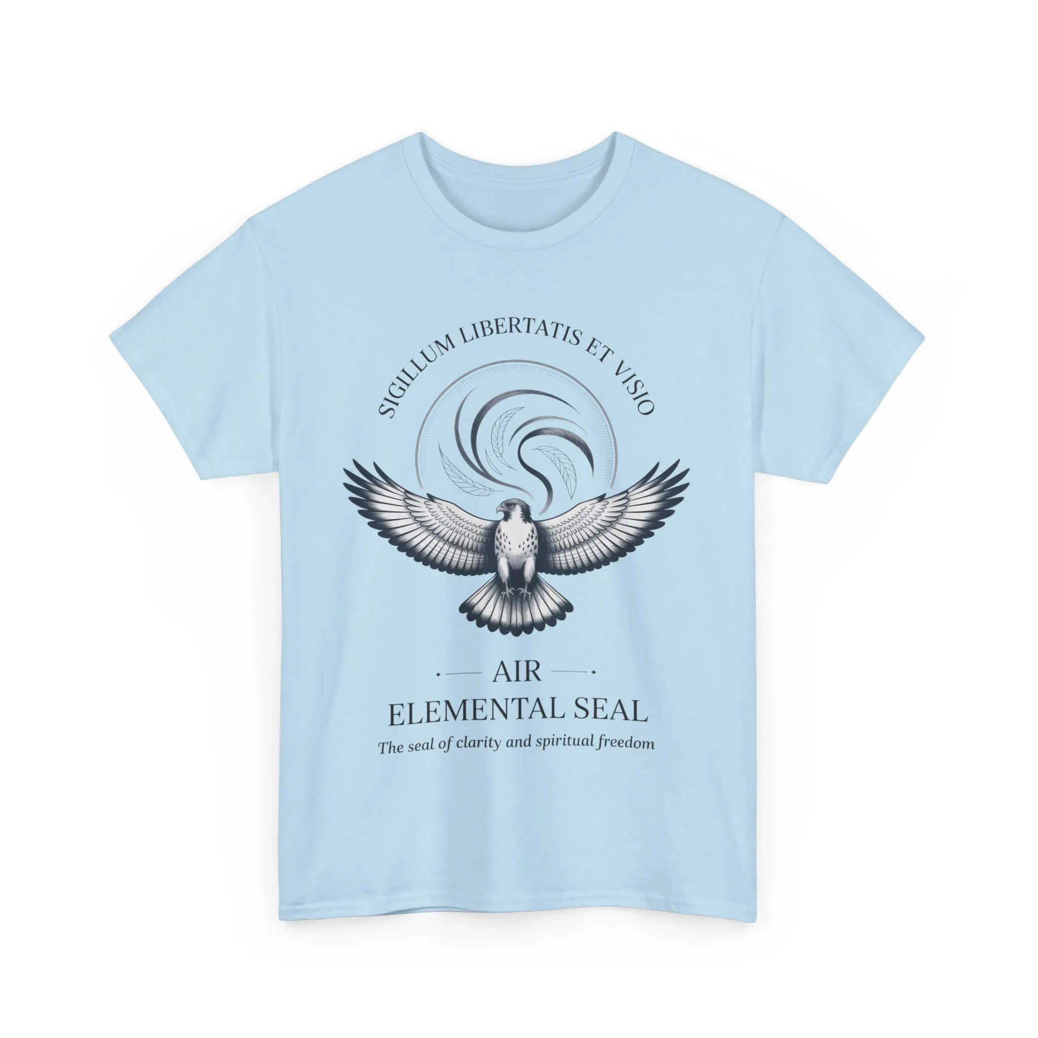 Air Elemental Seal Unisex Cotton Tee, Clarity & Spiritual Freedom Symbol Tee, Unisex Elemental Shirt, Vision Totem Gift, Spiritual Gift - Image 29
