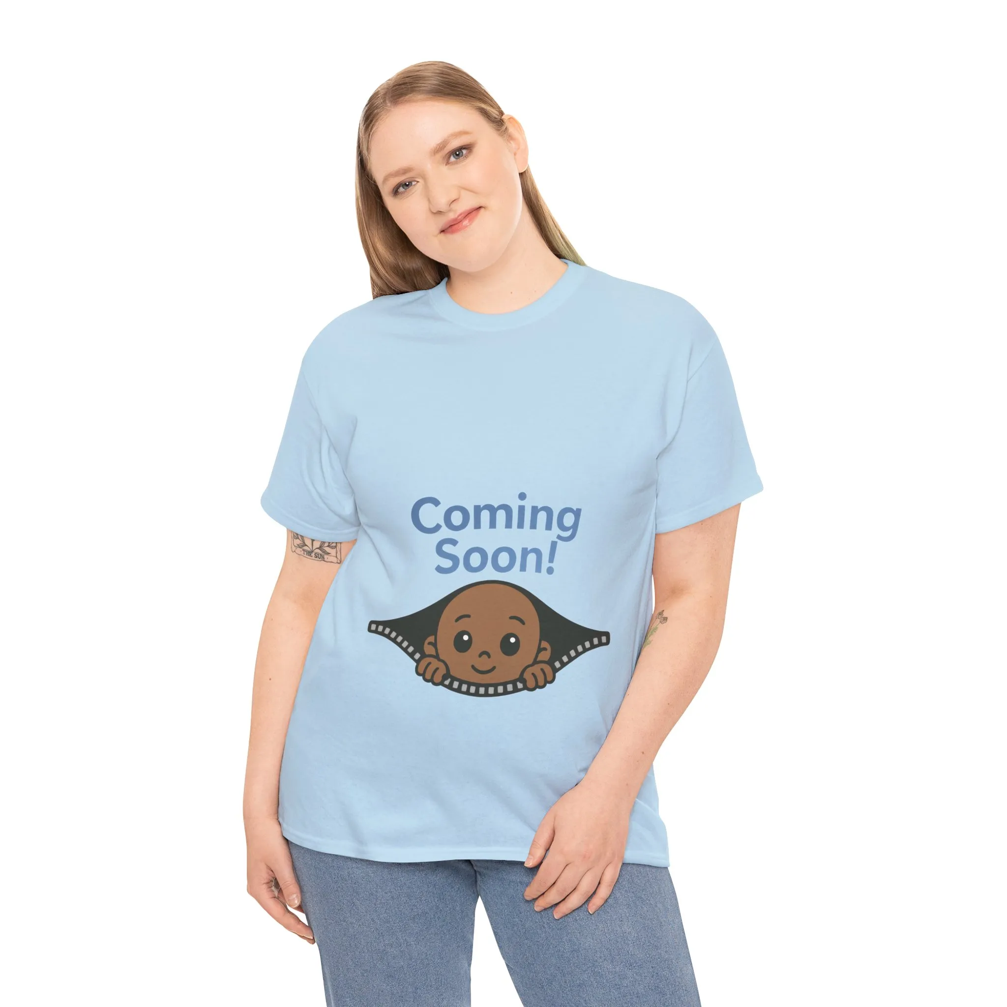 Coming Soon Maternity Tee, Cute Baby Boy Pregnancy Announcement Tee, Funny Expecting Mom Gift, Gender Reveal Tee, Baby Shower Top