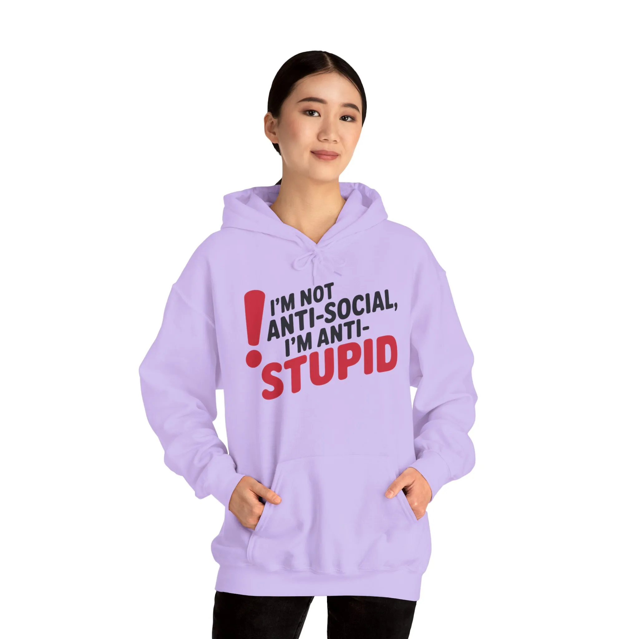 Anti-Stupid Hoodie, Funny Unisex Hoodie, Snarky Anti-Social Unisex Sweatshirt, Gift for Friends, Perfect for Everyday Wear, Humorous Apparel - Image 23