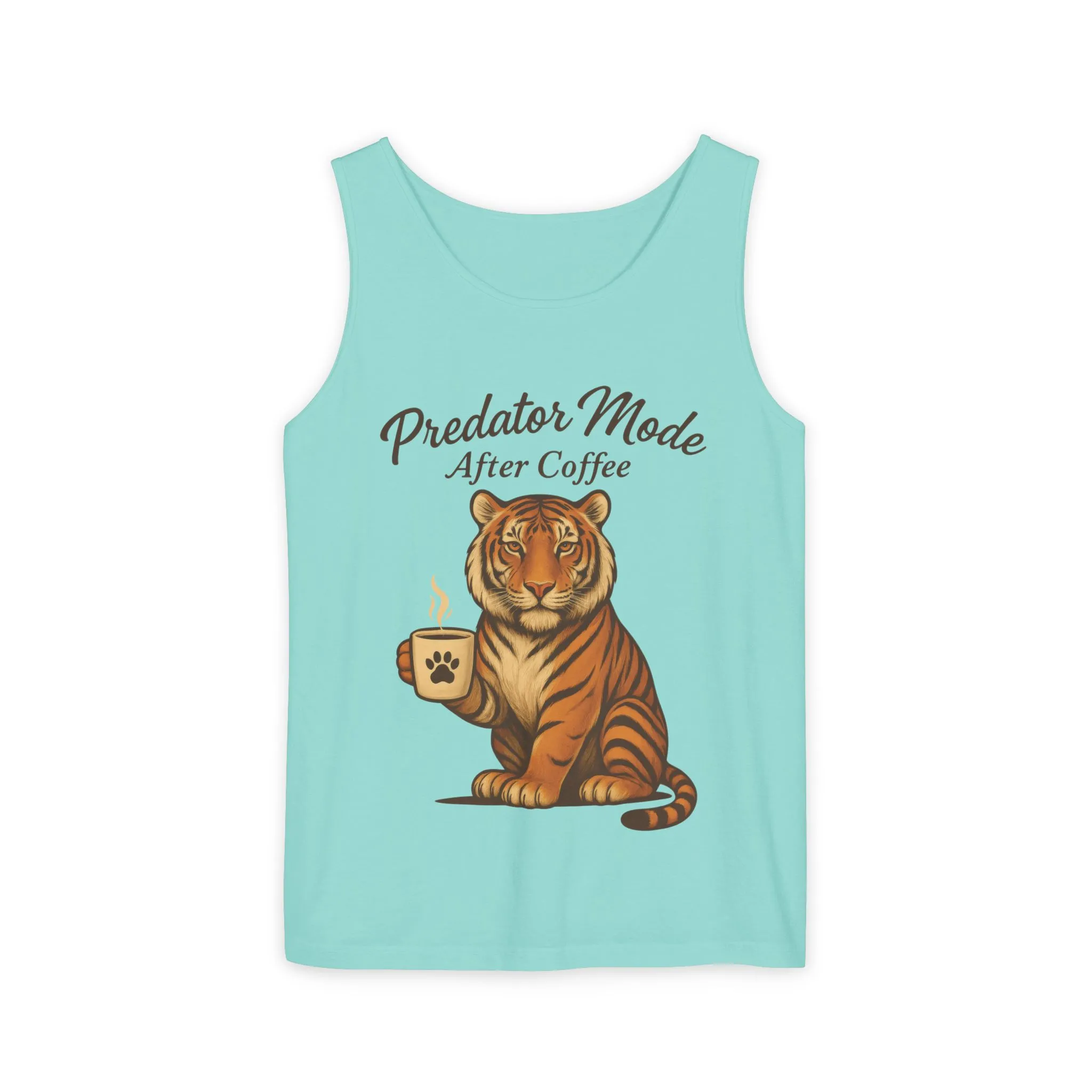 Predator Mode After Coffee Tank Top - Funny Coffee Lover Mens Muscle Tank - Tiger Caffeine Gym Shirt - Morning Motivation Top - Image 11
