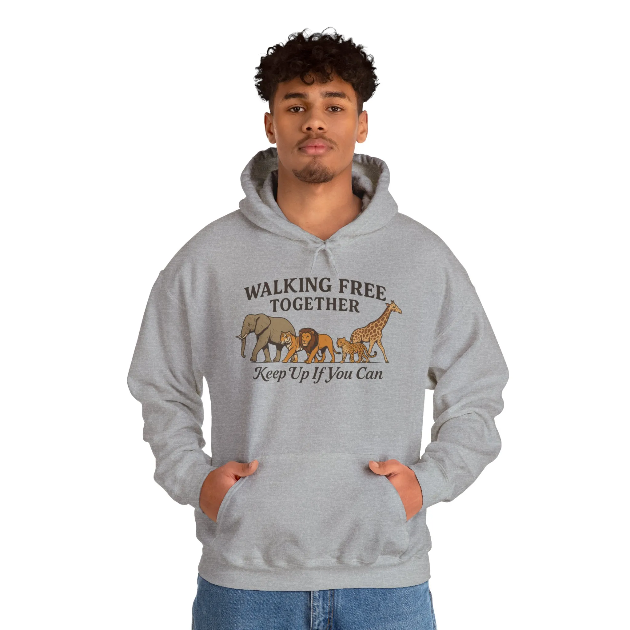 Spirit of the Wild Lion Mens Hoodie - Vacation Mode Funny Jungle King Graphic Pullover for Men, Wildlife Lovers Gift, Cozy Nature Hoodie - Image 11