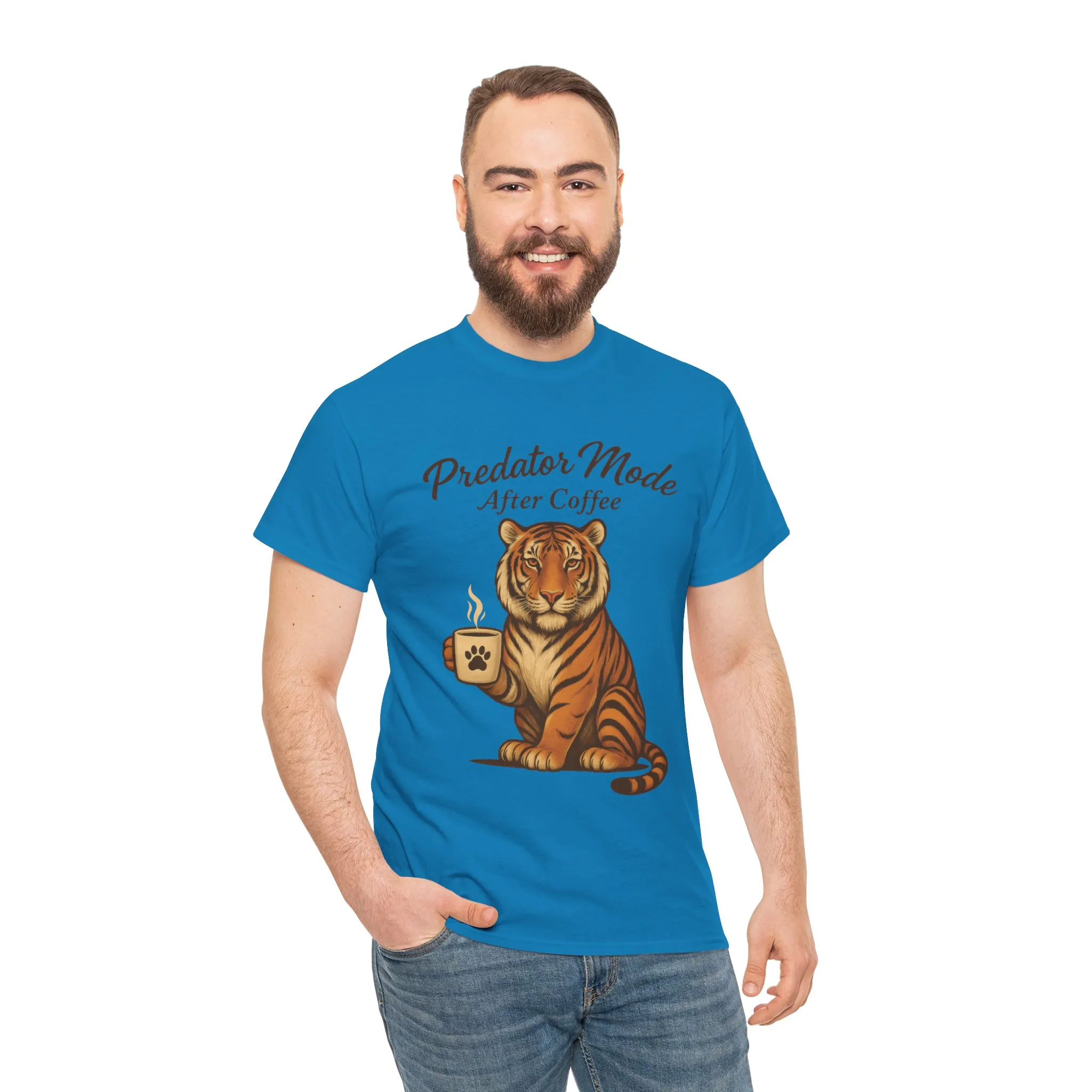 Predator Mode After Coffee Tiger Shirt, Funny Coffee Lover Tee, Mens Caffeine Graphic Tee, Morning Motivation Tiger Shirt,Coffee Addict Gift - Image 23