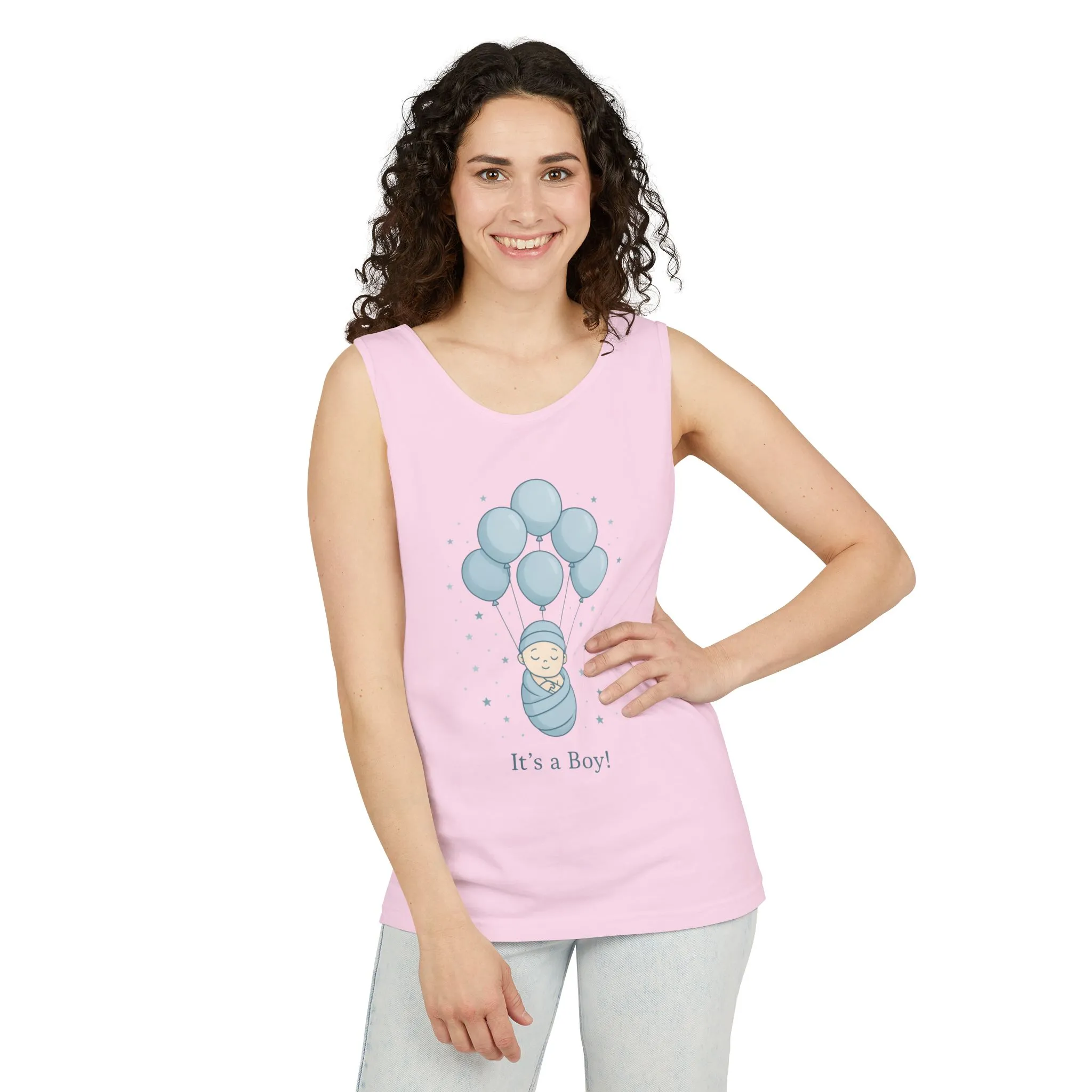 Its a Boy Maternity Tank Top, Baby Boy Pregnancy Announcement Tank, Gender Reveal Mom To Be Gift, Expecting Baby Shower Top - Image 16