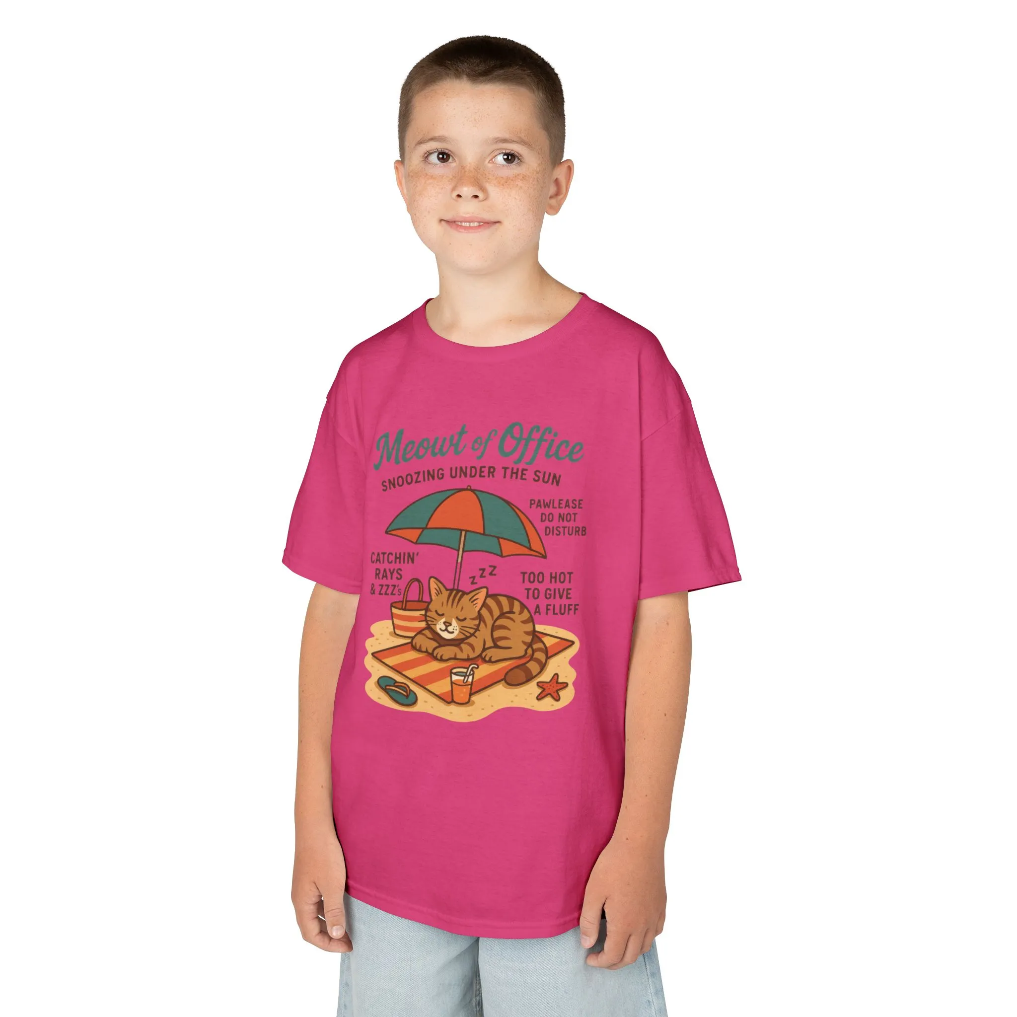 Kids Cat-Themed T-Shirt - Meowt of Office, Cute Summer Tee, Cat Lover Gift, Fun Playwear, Summer Beach Vacation Tee - Image 27