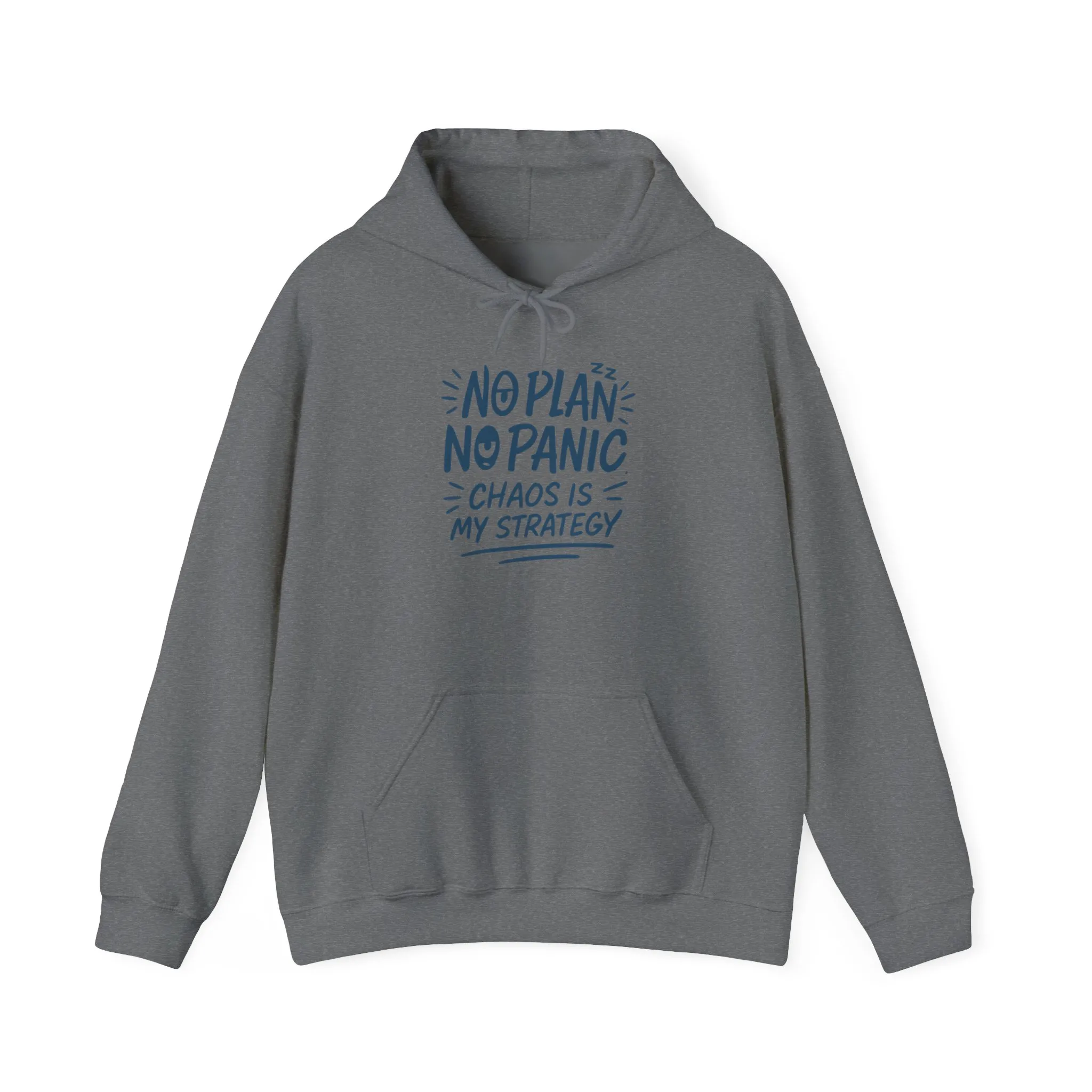Funny Chaos Strategy Mens Hoodie, No Plan No Panic Quote Hoodie, Cozy Relaxed Fit Pullover, Humorous Gift for Him, Unisex Pullover - Image 17