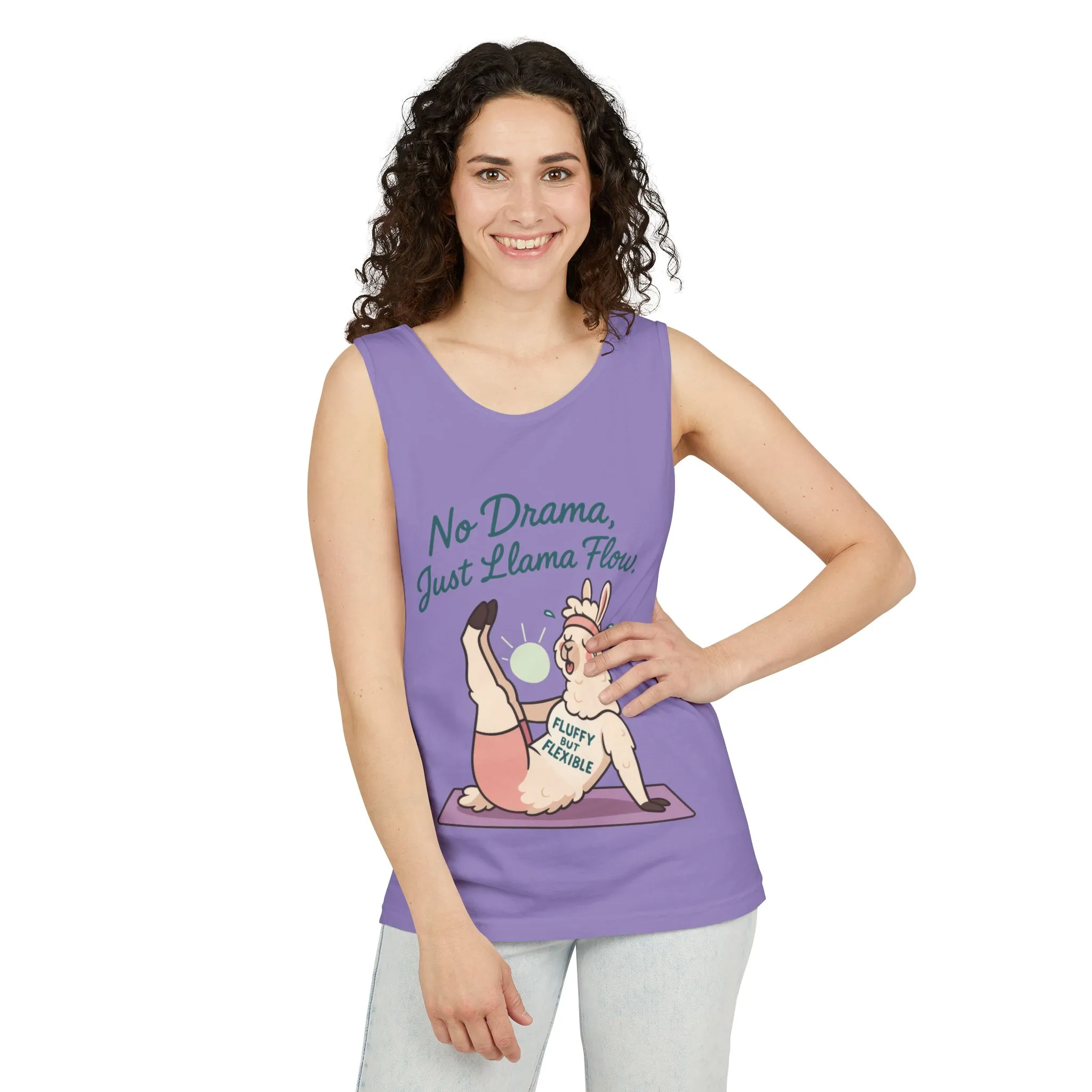 Llama Yoga Tank Top, Funny Yoga Llama Tank for Women, Gift for Yogis, Fun Yoga T-Shirt for Animal Lovers, Funny Workout Top, Summer Wear - Image 18