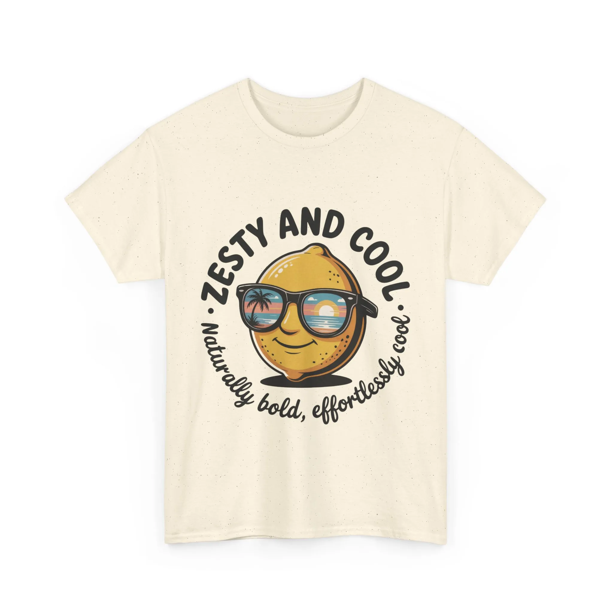 Zesty Lemon Tee, Womens Heavy Cotton T-Shirt, Funny Graphic Tee, Summer Apparel, Gift for Lemon Lovers, Casual Style, Funny Summer Tee - Image 2