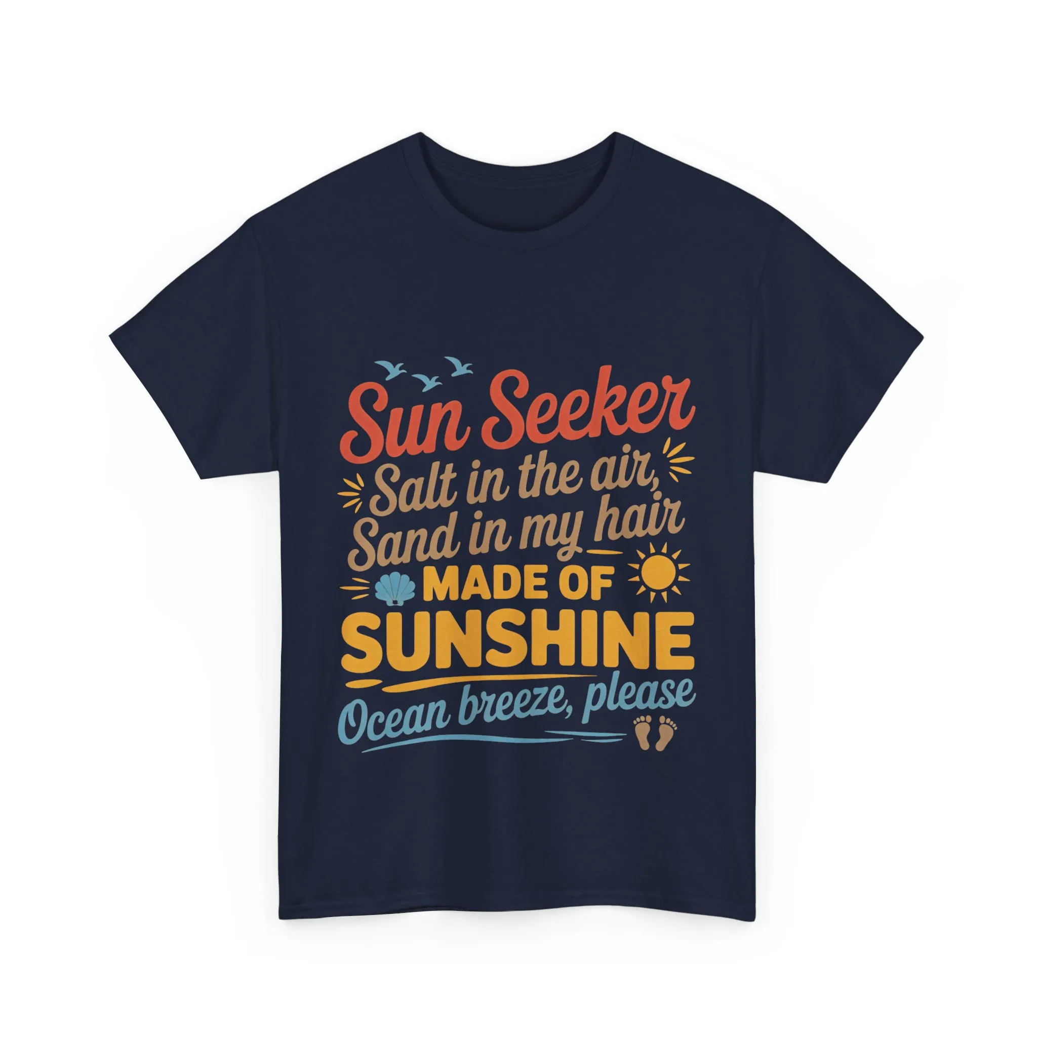 Sun Seeker Summer Quote Shirt, Made of Sunshine Beach Vibes Tee, Ocean Breeze Please Shirt for Women, Salt in the Air Sand in My Hair Top - Image 19