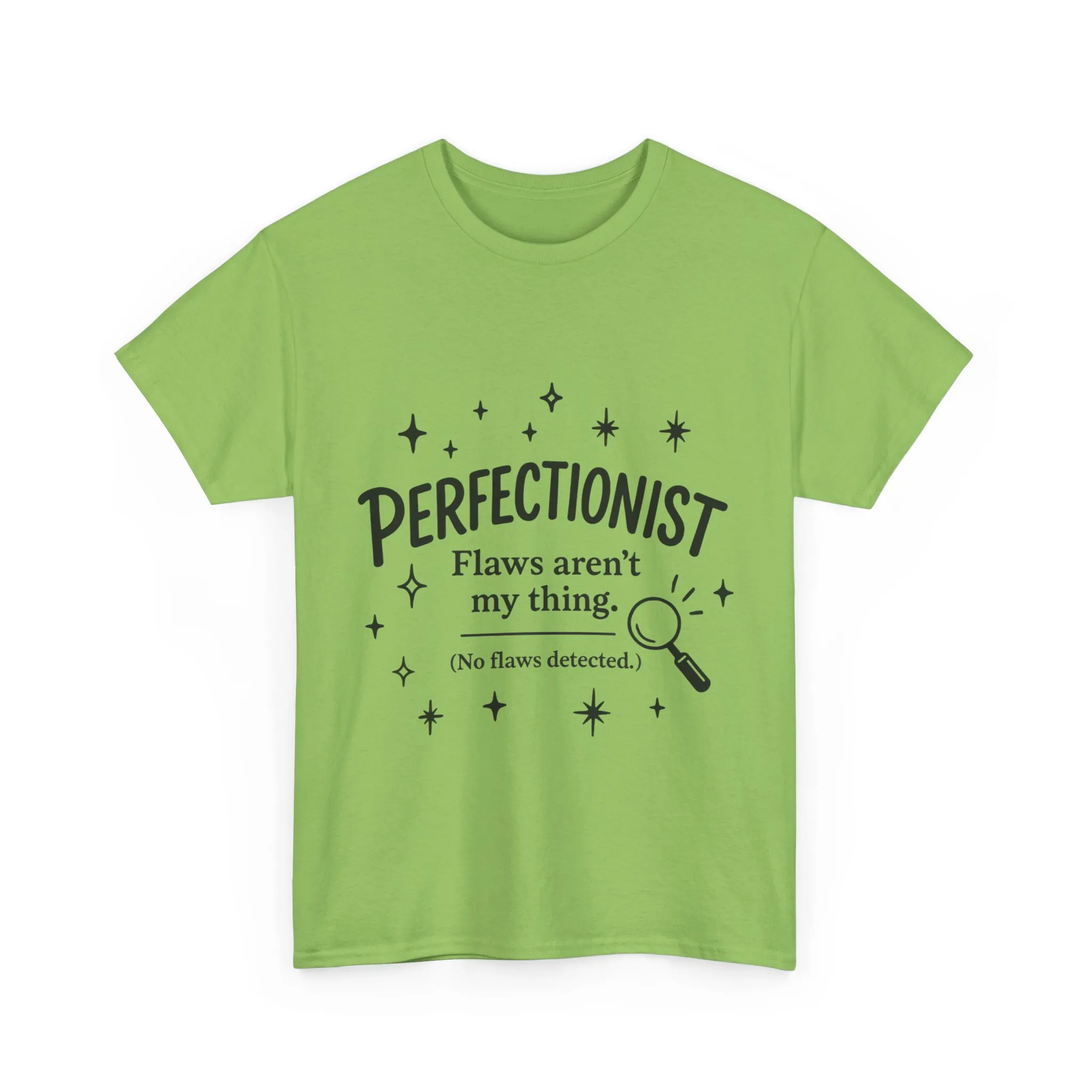 Funny Perfectionist T-Shirt for Women, No Flaws Detected Graphic Tee, Minimalist Humor Shirt, Gift for OCD, Flawless Queen - Image 2
