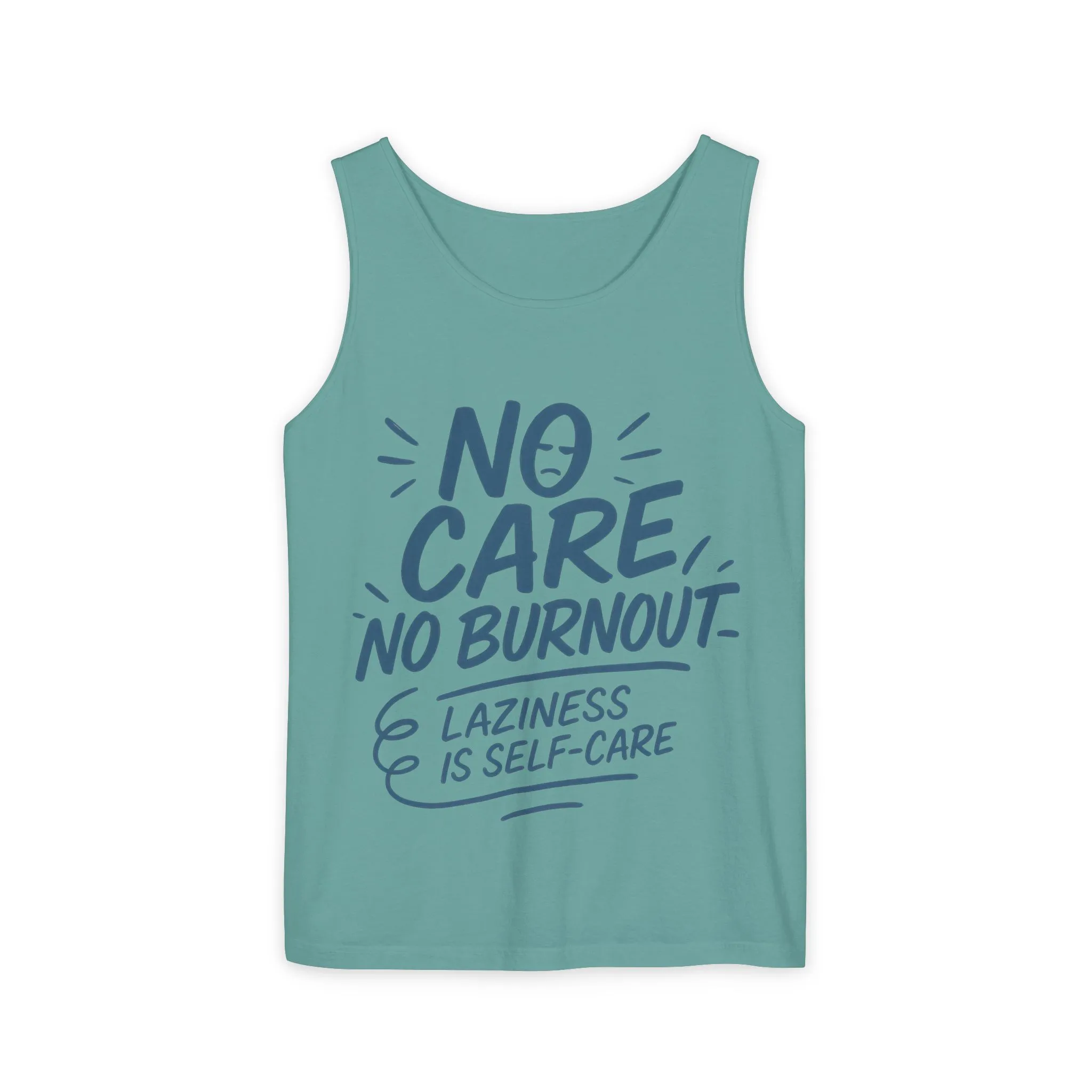 Mens Lazy Life Tank Top, No Care No Burnout Funny Quote, Workout Gym Sleeveless Shirt, Humor Gift for Him, Gift for Mental Health Awareness - Image 13