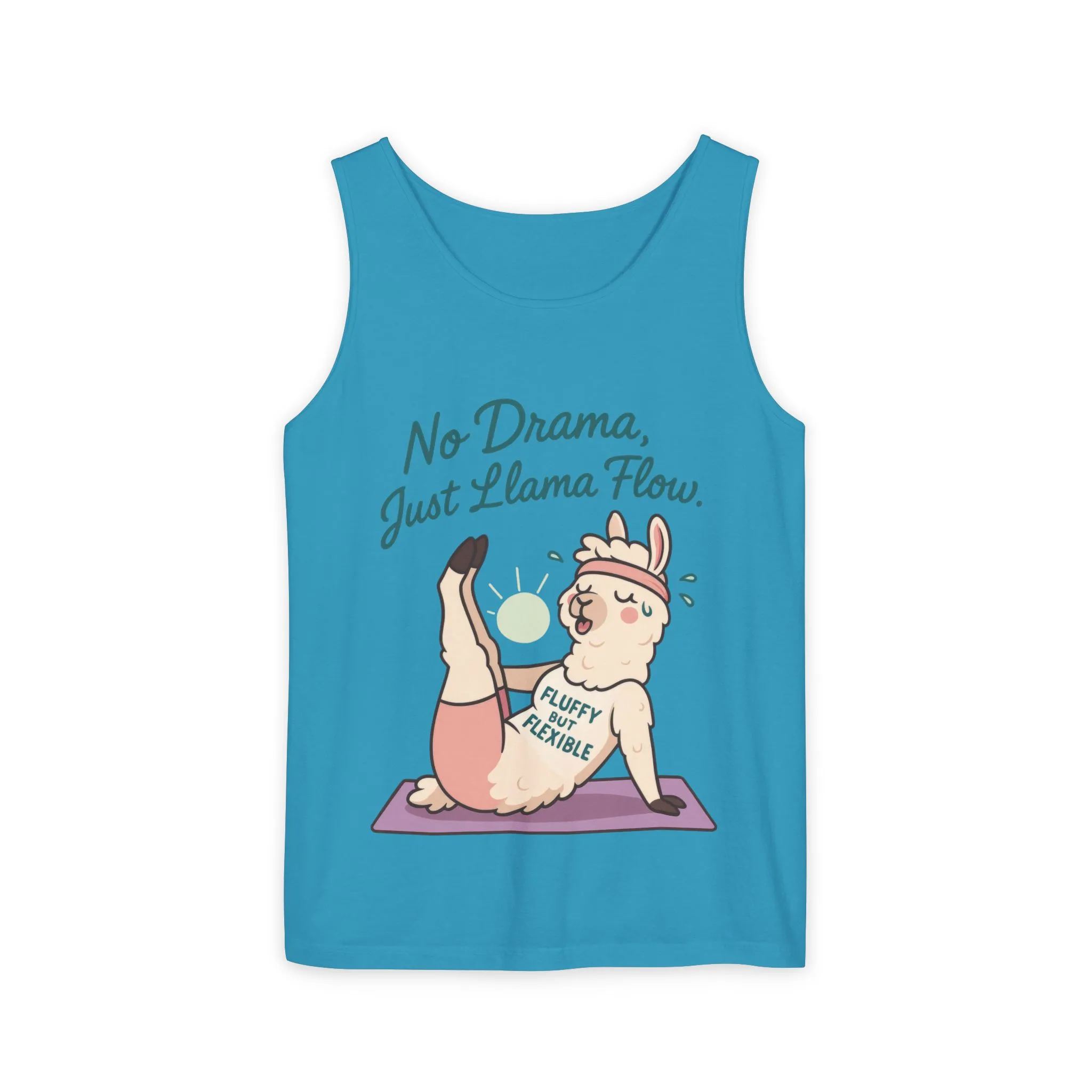 Llama Yoga Tank Top, Funny Yoga Llama Tank for Women, Gift for Yogis, Fun Yoga T-Shirt for Animal Lovers, Funny Workout Top, Summer Wear - Image 7