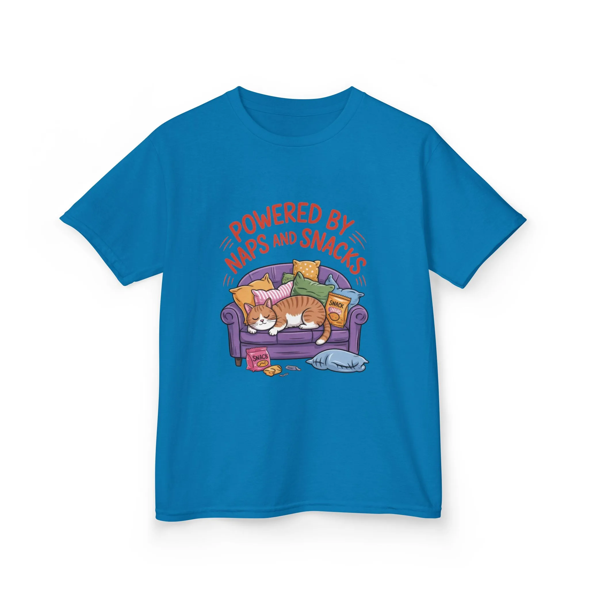 Kids Powered by Naps and Snacks Tee, Funny Kids T-Shirt, Cat Lover Gift, Birthday Present, Cute Cotton Tee, Everyday Wear - Image 15