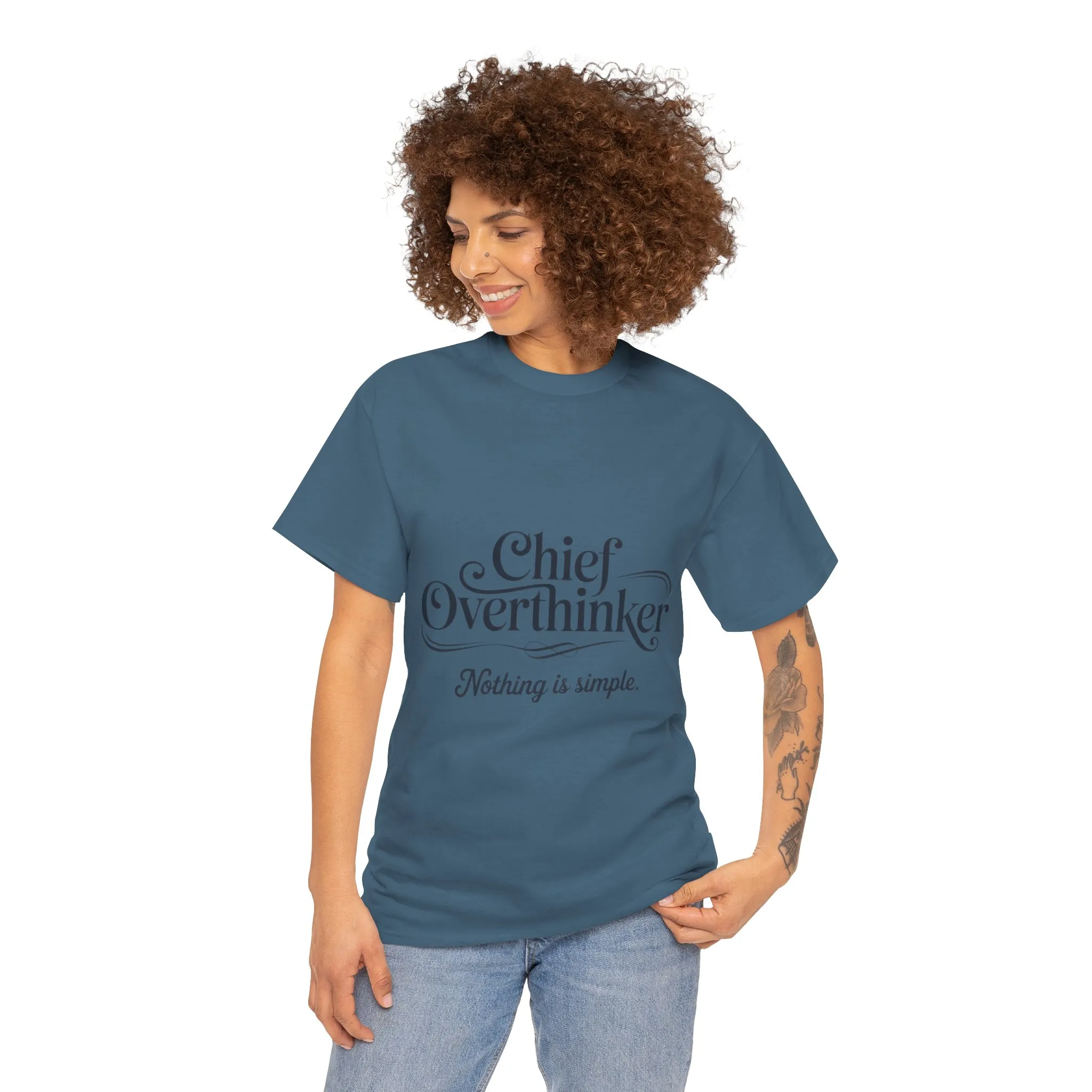 Chief Overthinker Womens T-Shirt, Funny Quote Tee for Women, Nothing Is Simple Shirt, Humor Gift for Her, Affirmation Tee, Unique Design - Image 14