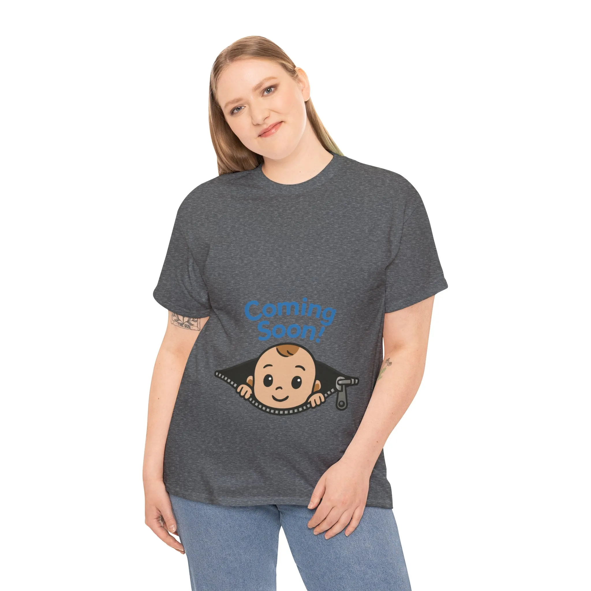 Coming Soon Maternity Tee, Cute Baby Boy Pregnancy Announcement Tee, Funny Expecting Mom Gift, Gender Reveal Tee, Baby Shower Top - Image 15