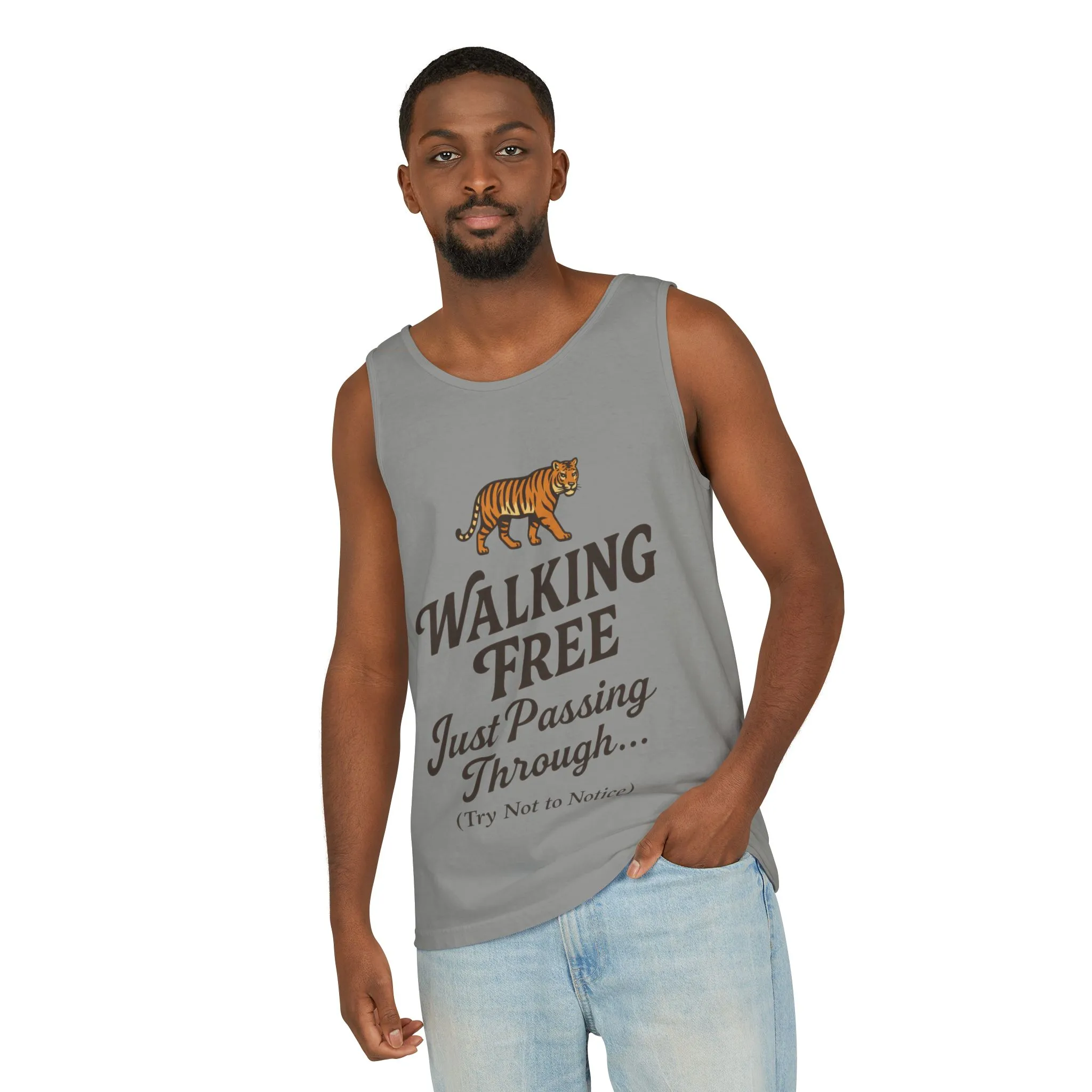 Walking Free Mens Tiger Tank Top, Funny Sleeveless Shirt - Wild Animal Summer Top, Mens Beachwear, Gift for Wild Life Lovers - Image 23