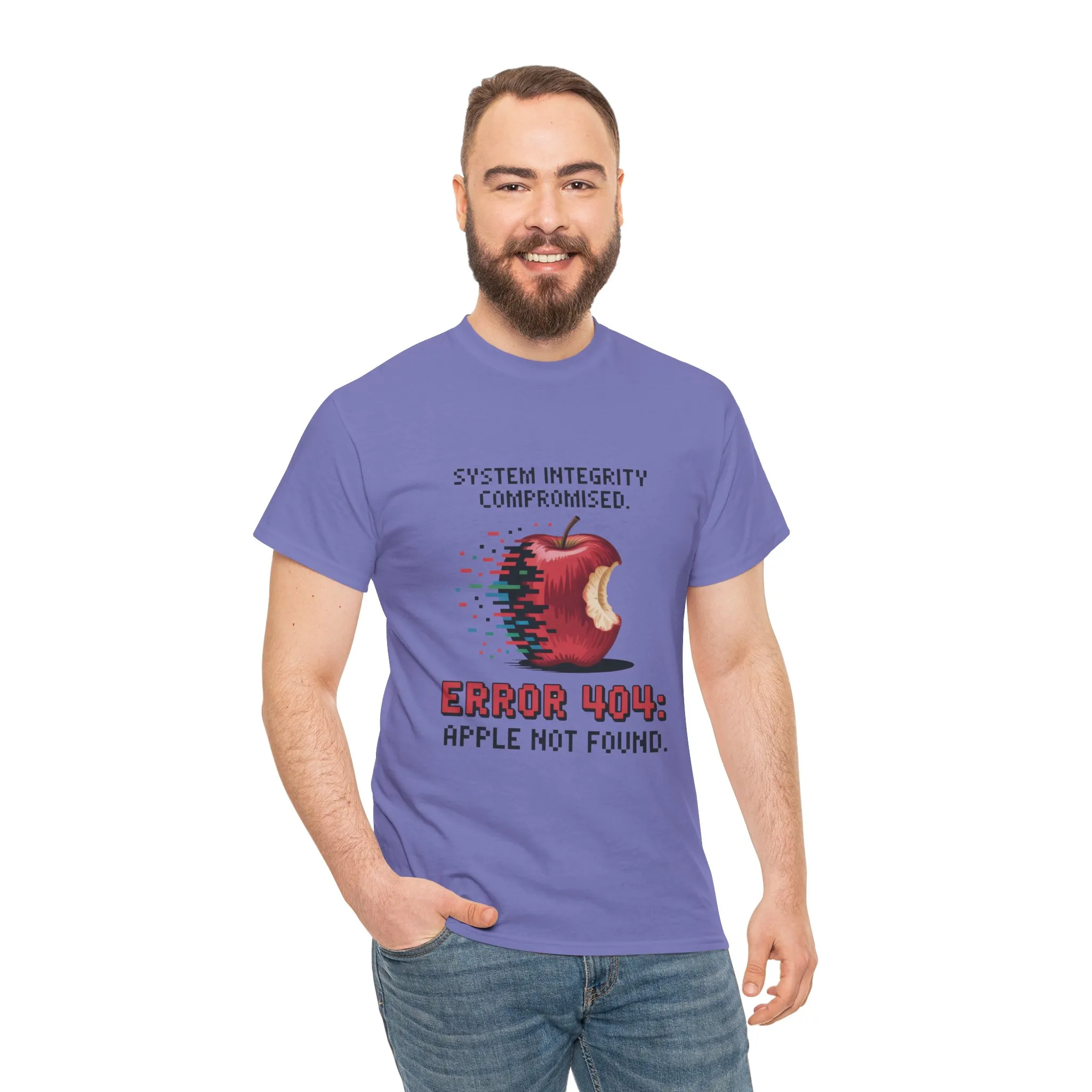 Error 404 Apple Not Found T-Shirt, Glitch Pixel Tech Tee, Funny Nerd Shirt, Unisex Retro Graphic Tee, Geeky T-Shirt, Techie Gift - Image 21