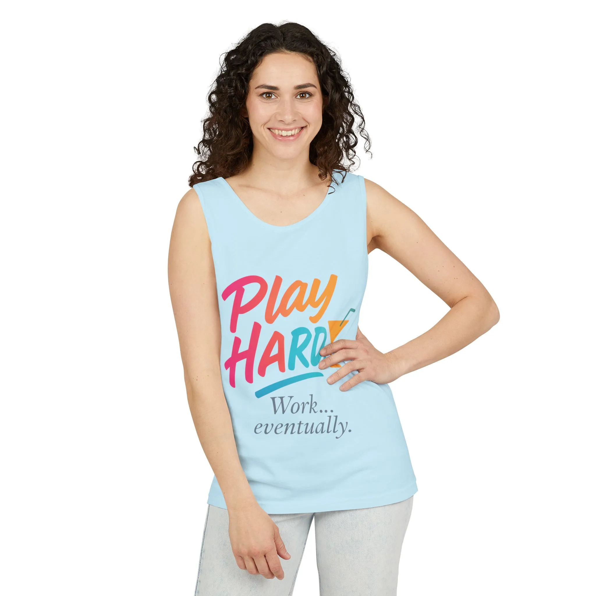 Play Hard Work Eventually Tank Top - Casual Summer Apparel, Womens Beachwear, Resort Wear, Gift for Friends, Vacation Essential - Image 10