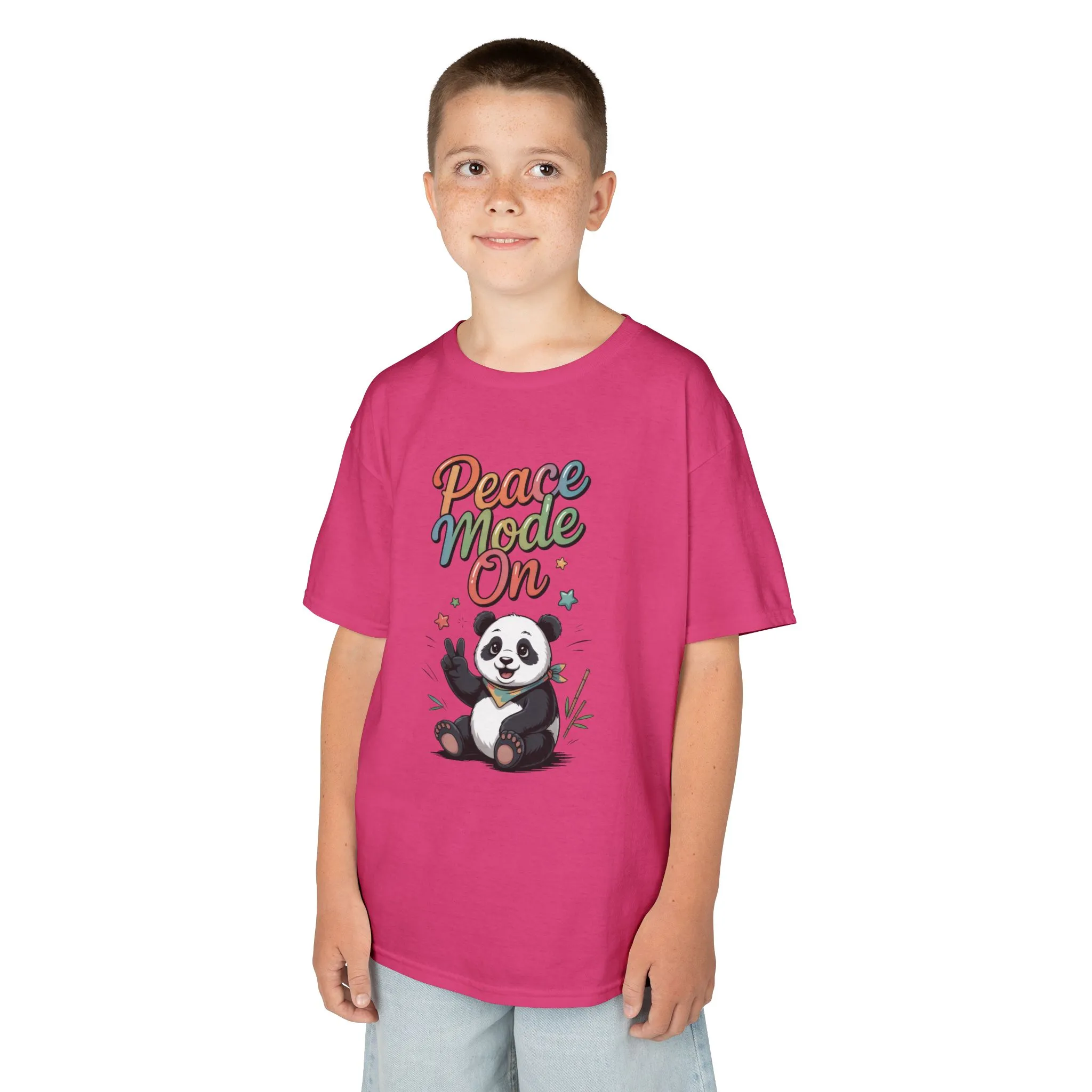 Peace Mode On Kids Tee, Cute Panda Shirt, Fun Gift for Children, Peace-Themed Apparel, Perfect for Birthdays, Casual Wear - Image 27