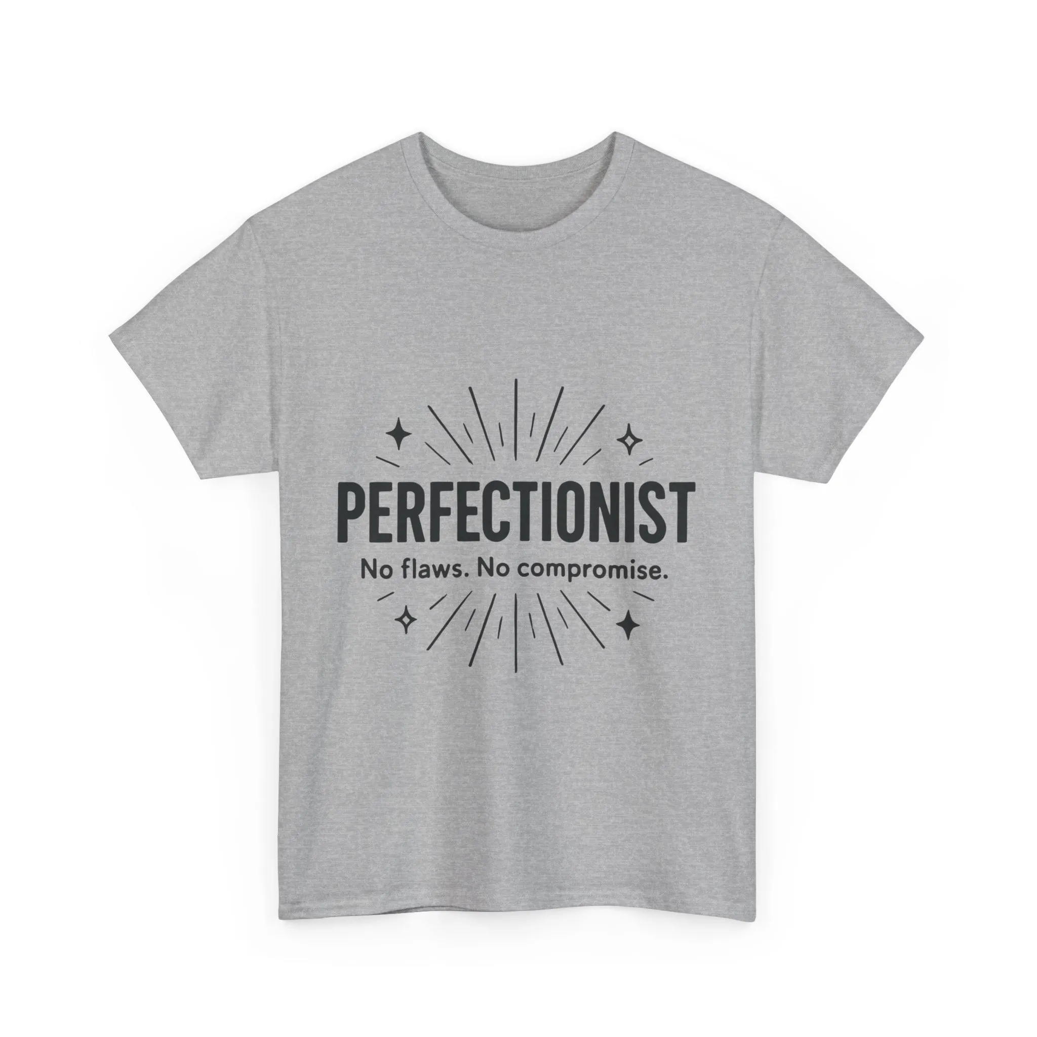 Mens Perfectionist T-Shirt, No Flaws No Compromise, Minimal Bold Graphic Tee, Gift for OCD, Clean Freak, or Detail-Oriented Men - Image 7