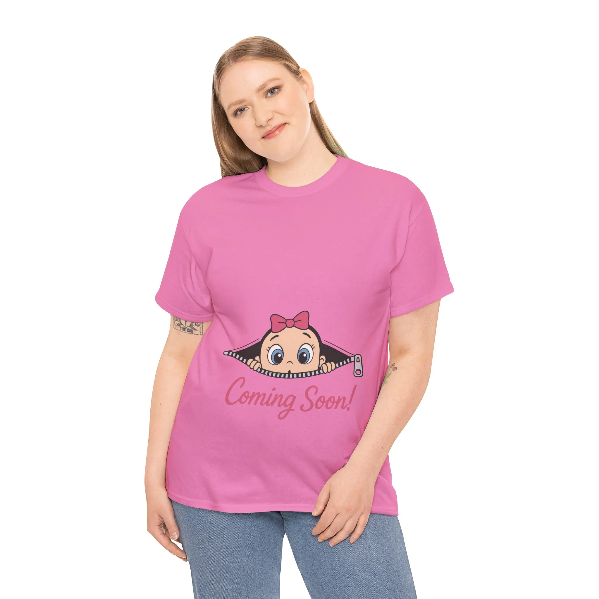 Coming Soon Maternity T-Shirt, Cute Baby Girl Pregnancy Announcement Shirt, Expecting Mom Gift, Gender Reveal Tee, Baby Shower Gift - Image 33