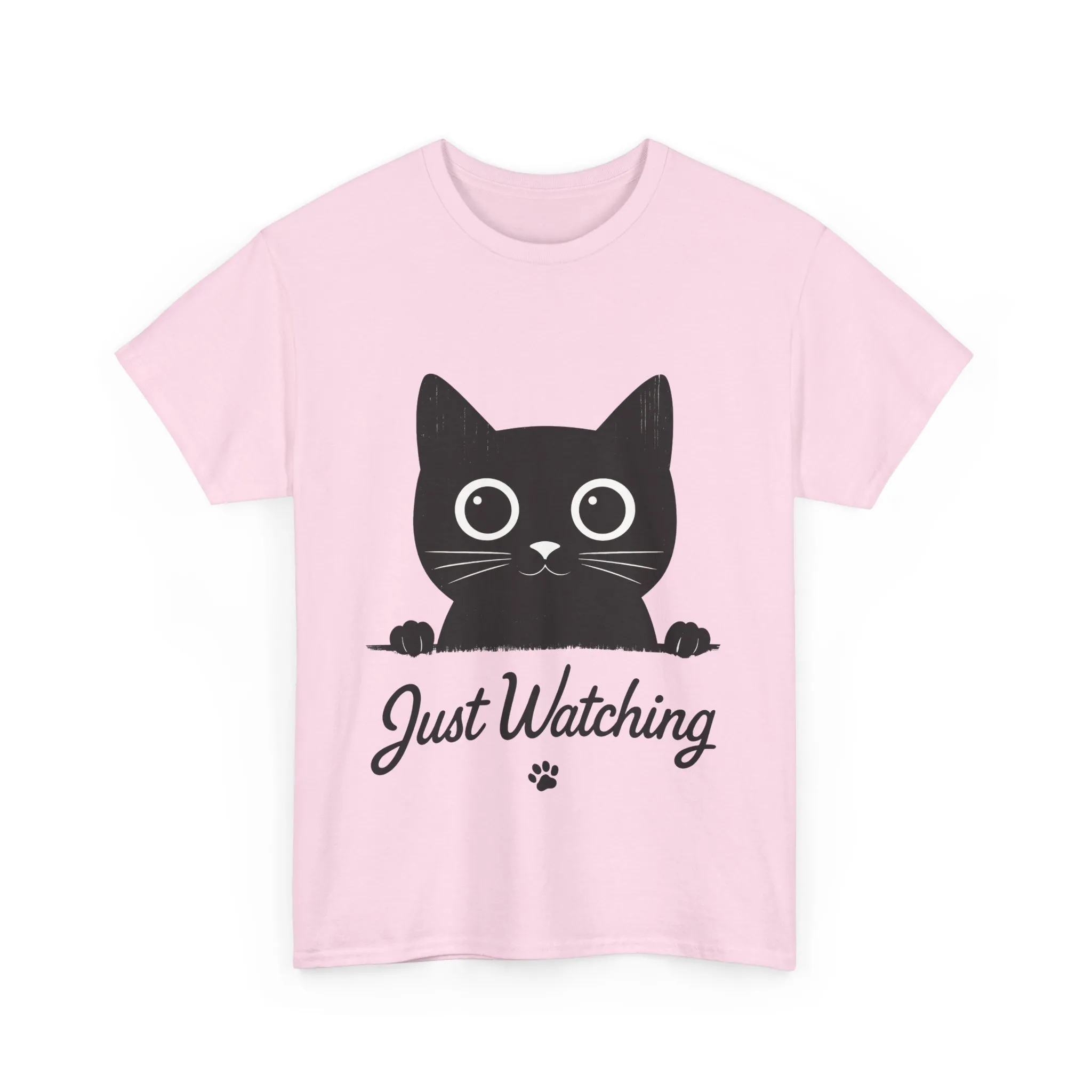 Cute Black Cat Shirt for Women - Just Watching Minimalist Kitty Tee - Funny Cat Lover Gift, Funny Pet Lover Gift, Animal Lover Tee - Image 19