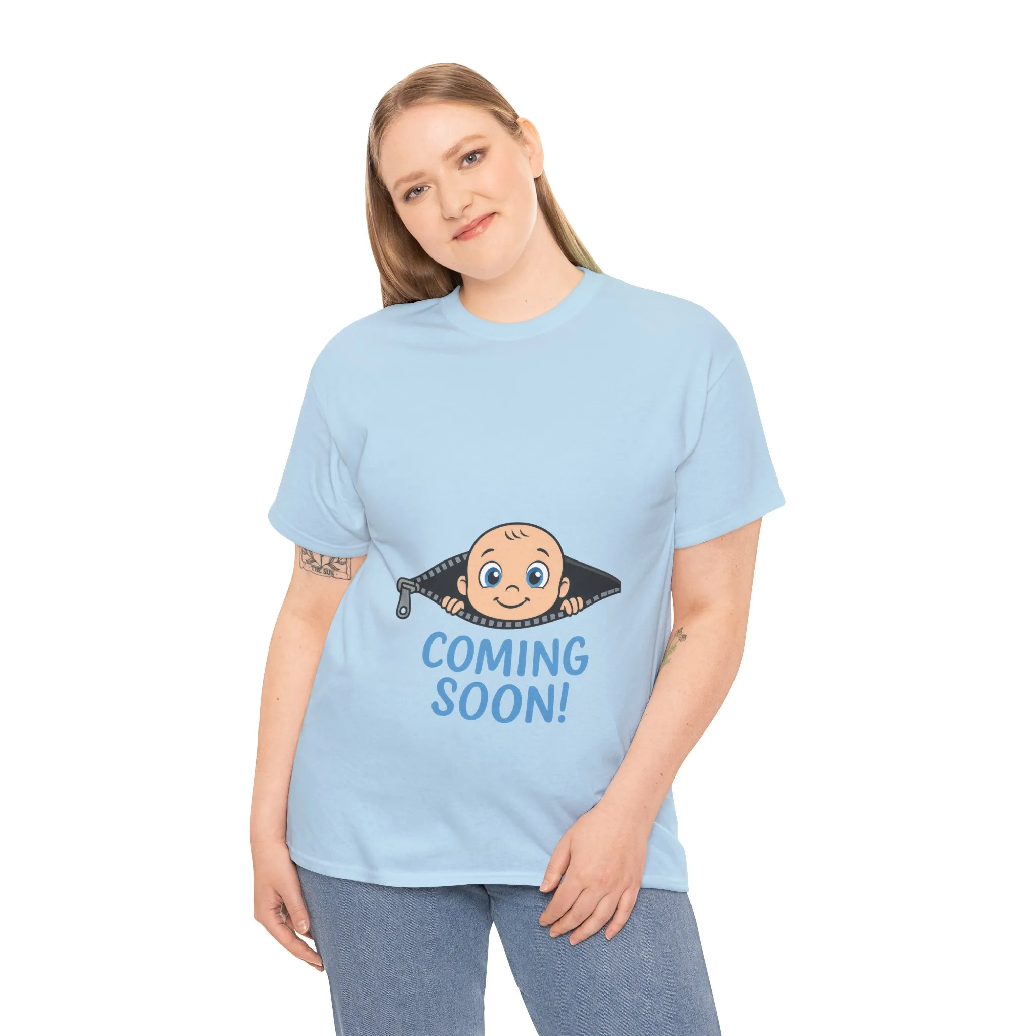 Coming Soon Maternity T-Shirt, Cute Baby Boy Pregnancy Announcement Shirt, Funny Expecting Mom Gift, Gender Reveal Tee, Baby Shower Top - Image 18