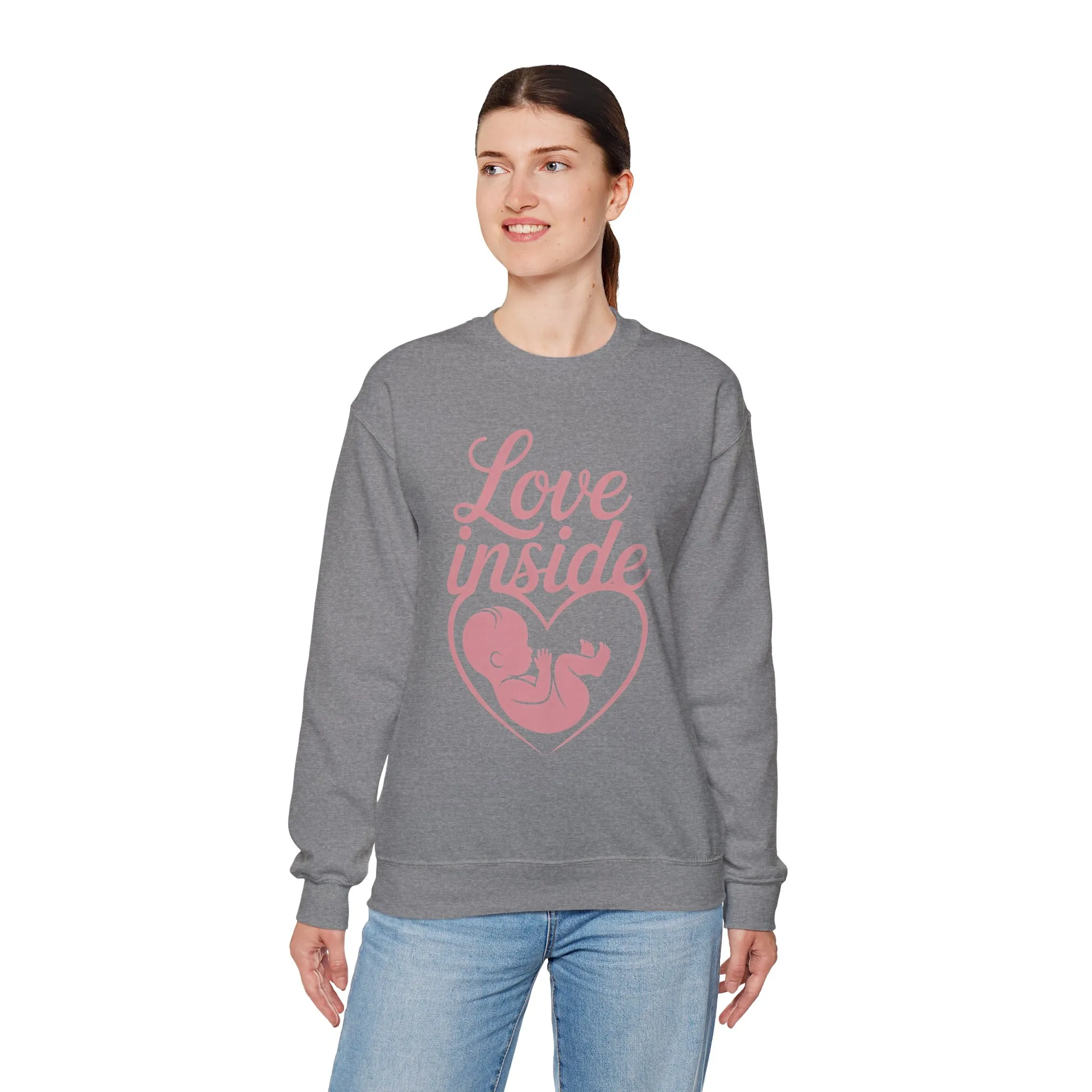 Maternity Sweatshirt, Pregnancy Announcement Tee, Baby Inside Mom To Be Gift, Expecting Mother Gift, Pregnancy Reveal Top, Baby Shower Top - Image 15