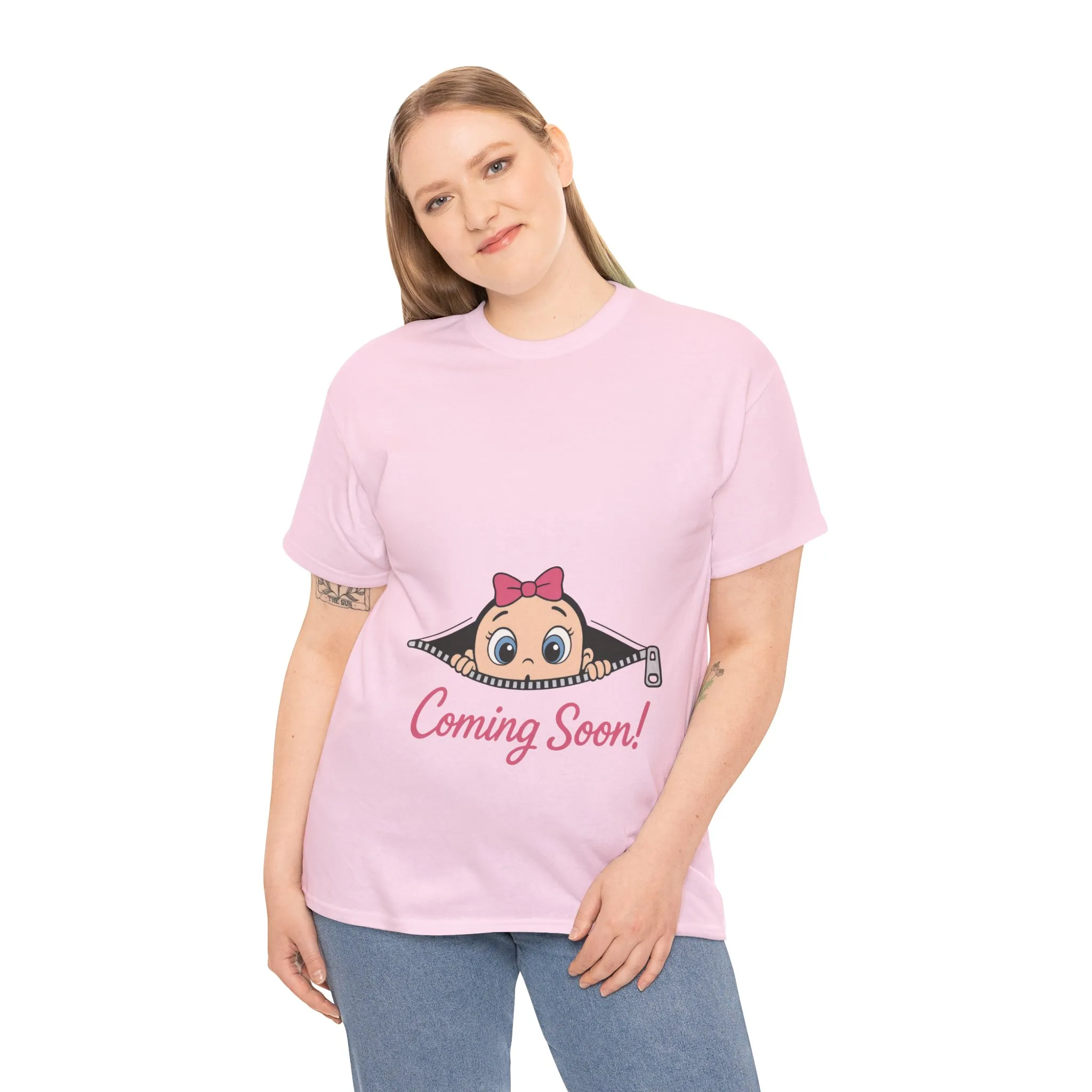 Coming Soon Maternity T-Shirt, Cute Baby Girl Pregnancy Announcement Shirt, Expecting Mom Gift, Gender Reveal Tee, Baby Shower Gift - Image 27