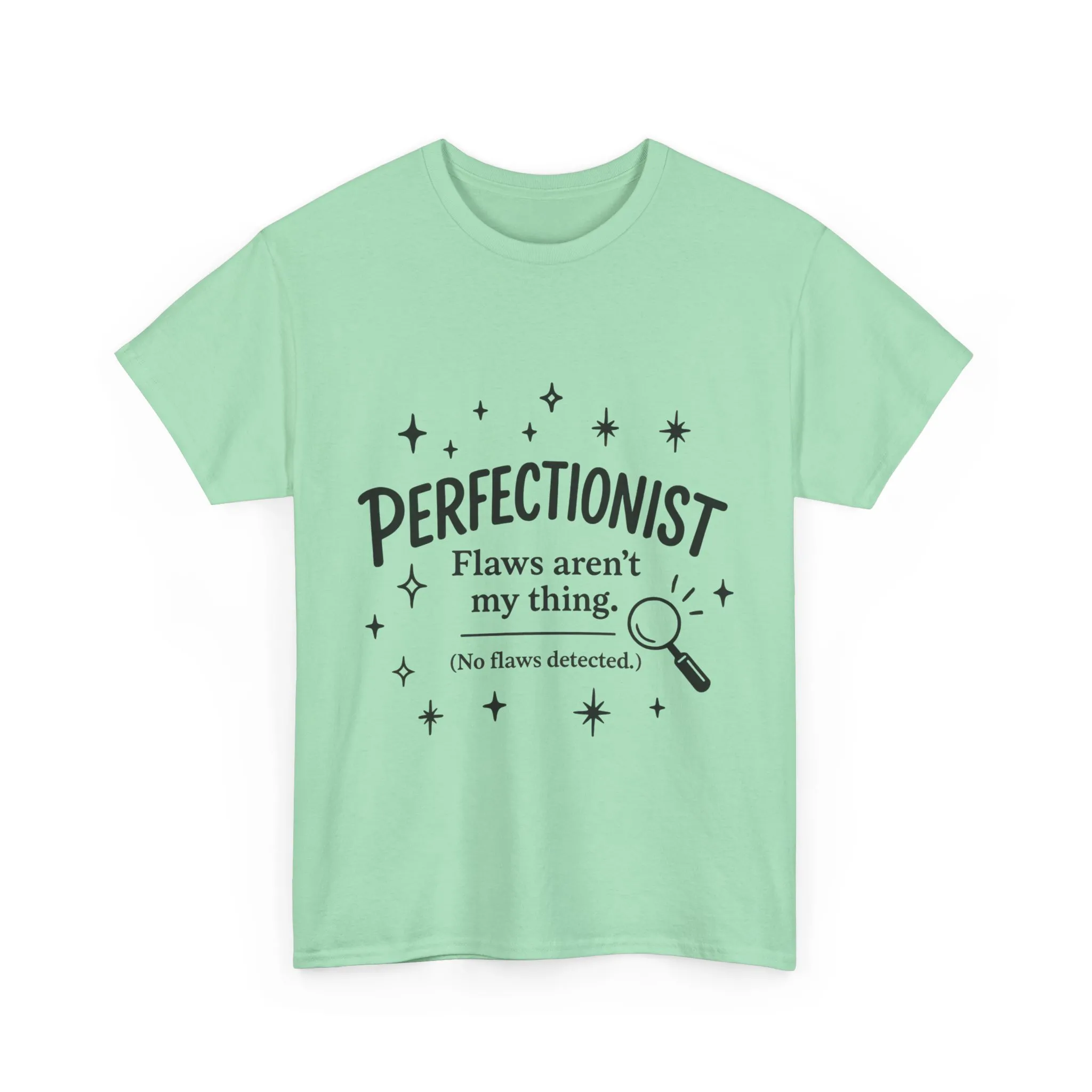 Funny Perfectionist T-Shirt for Women, No Flaws Detected Graphic Tee, Minimalist Humor Shirt, Gift for OCD, Flawless Queen - Image 16