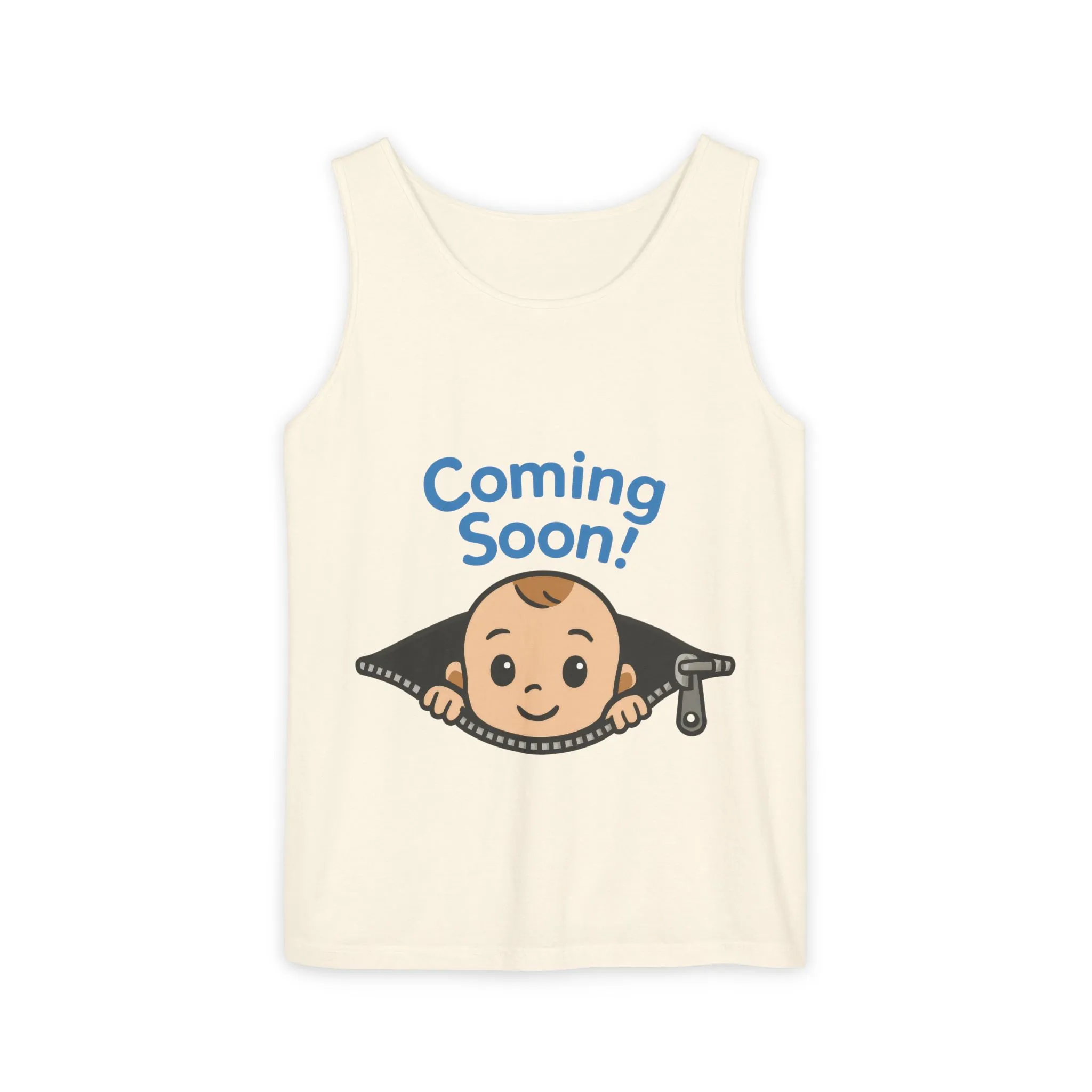 Coming Soon Maternity Tank Top, Cute Baby Boy Pregnancy Announcement Tee, Funny Expecting Mom Gift, Gender Reveal Tee, Baby Shower Top - Image 3