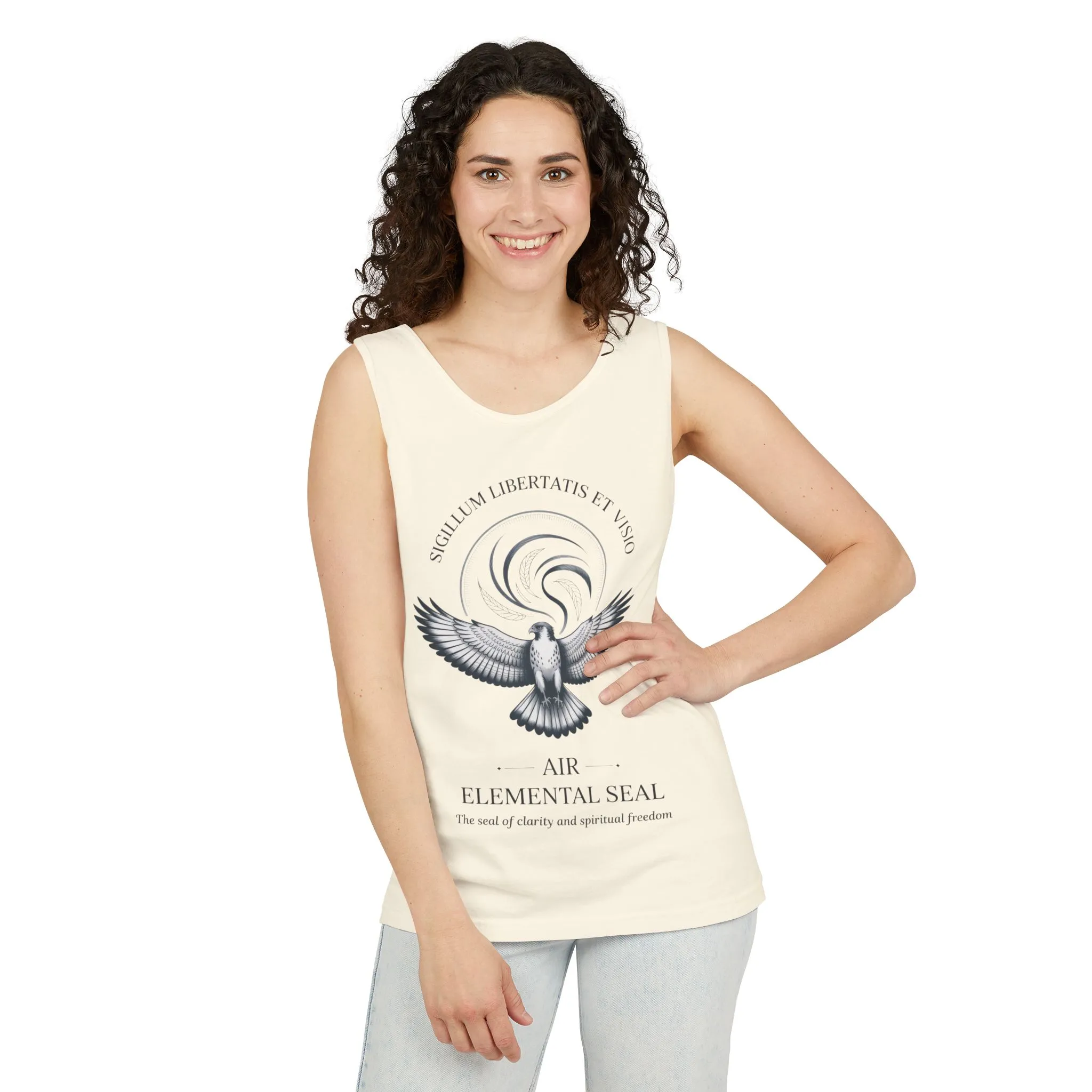 Air Elemental Seal Tank Top, Clarity & Spiritual Freedom Symbol Tee, Unisex Elemental Shirt, Vision Totem Gift, Spiritual Gift - Image 8