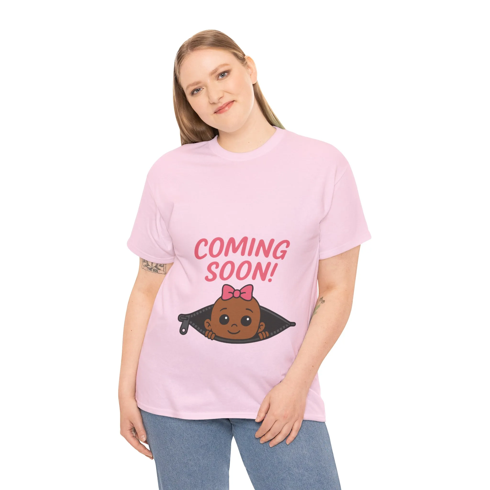 Coming Soon Maternity Tee, Cute Baby Girl Pregnancy Announcement Tee, Funny Expecting Mom Gift, Gender Reveal Tee, Baby Shower Top - Image 27
