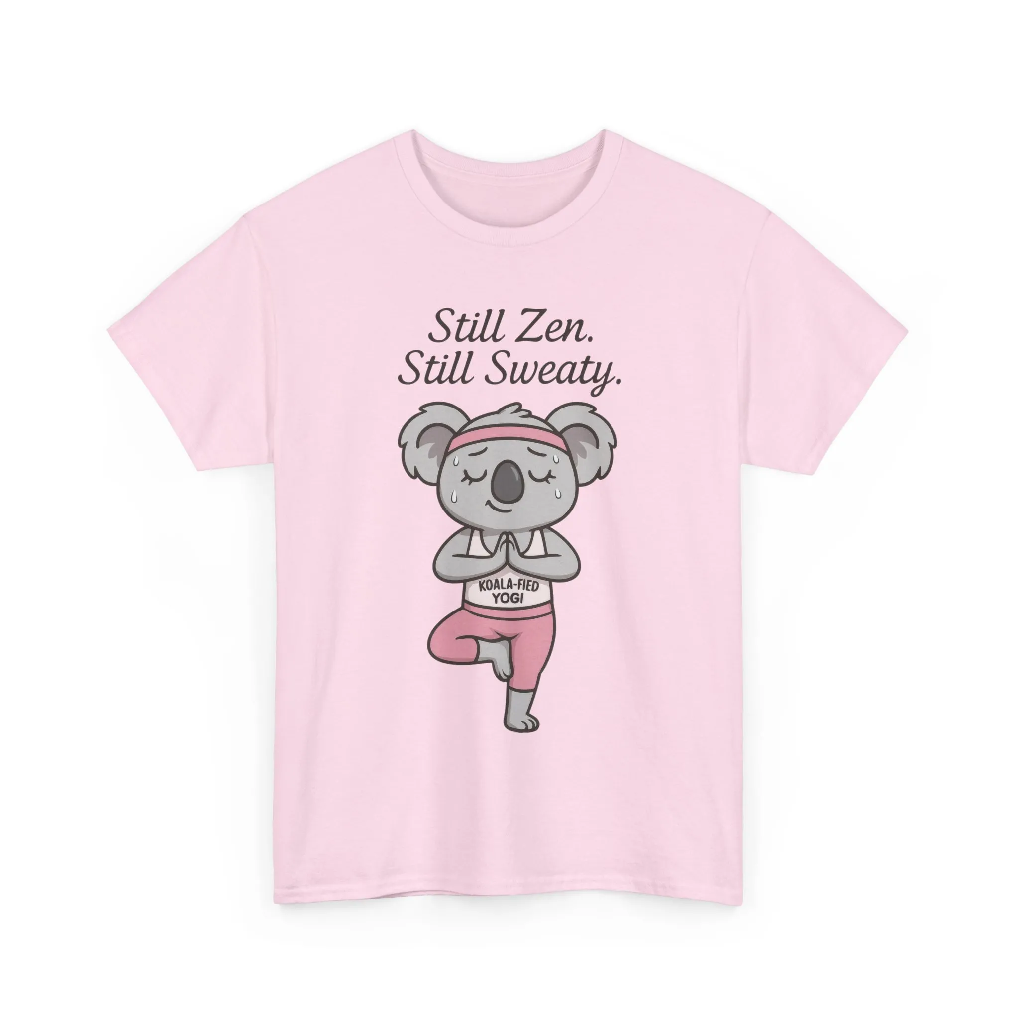 Funny Yoga Shirt for Women, Koala-Fied Yogi Tee, Still Zen Still Sweaty Workout Gift, Cute Animal Fitness T-Shirt, Zen Koala Yoga Tee - Image 2