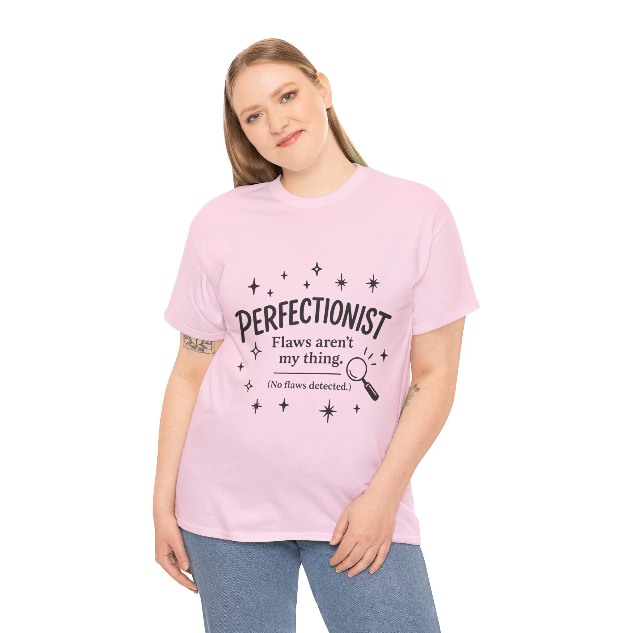 Funny Perfectionist T-Shirt for Women, No Flaws Detected Graphic Tee, Minimalist Humor Shirt, Gift for OCD, Flawless Queen - Image 30