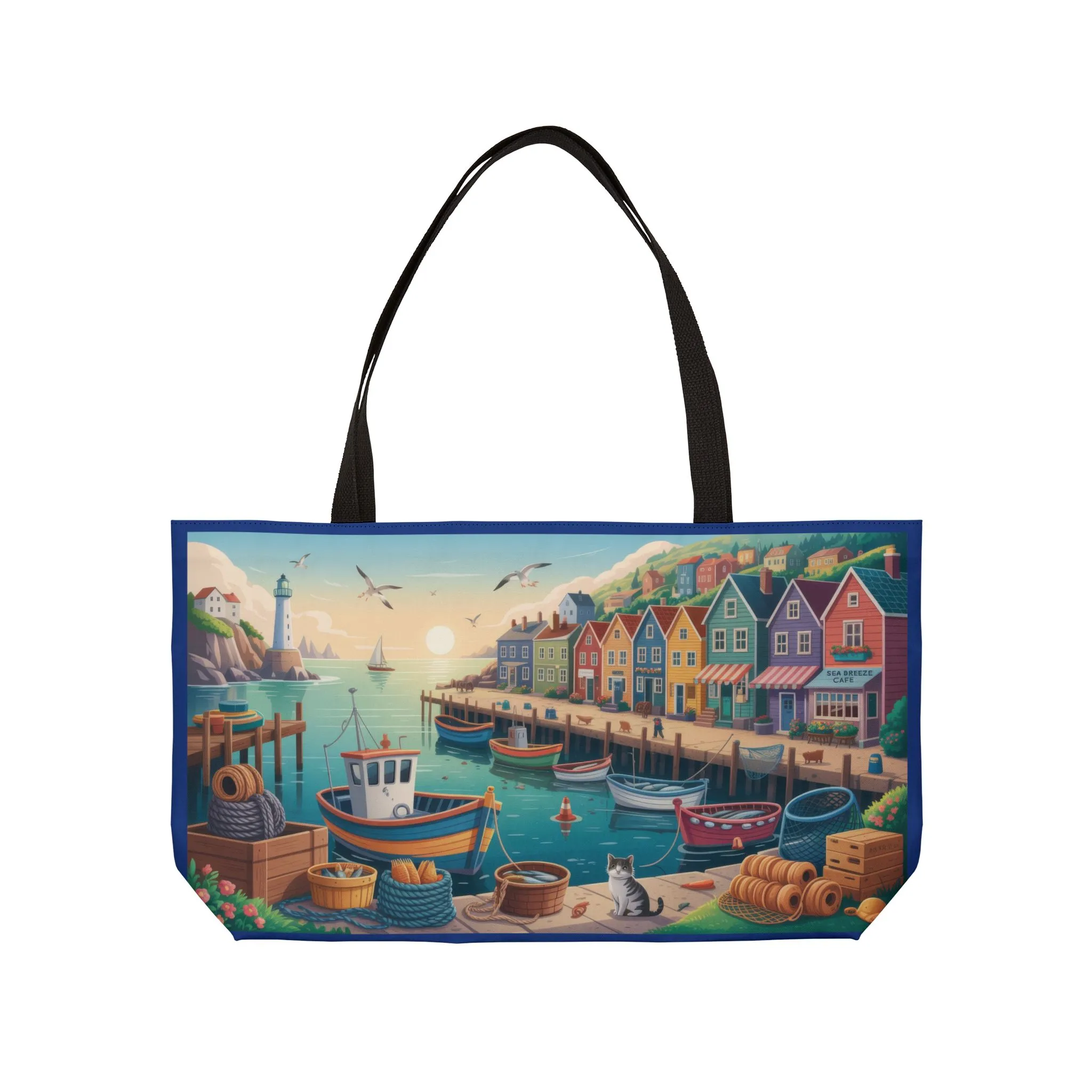 Scenic Coastal Weekender Tote Bag, Beach Bag, Travel Tote, Weekend Getaway Essential, Eco-Friendly Shopper, Summer Adventure Companion - Image 2
