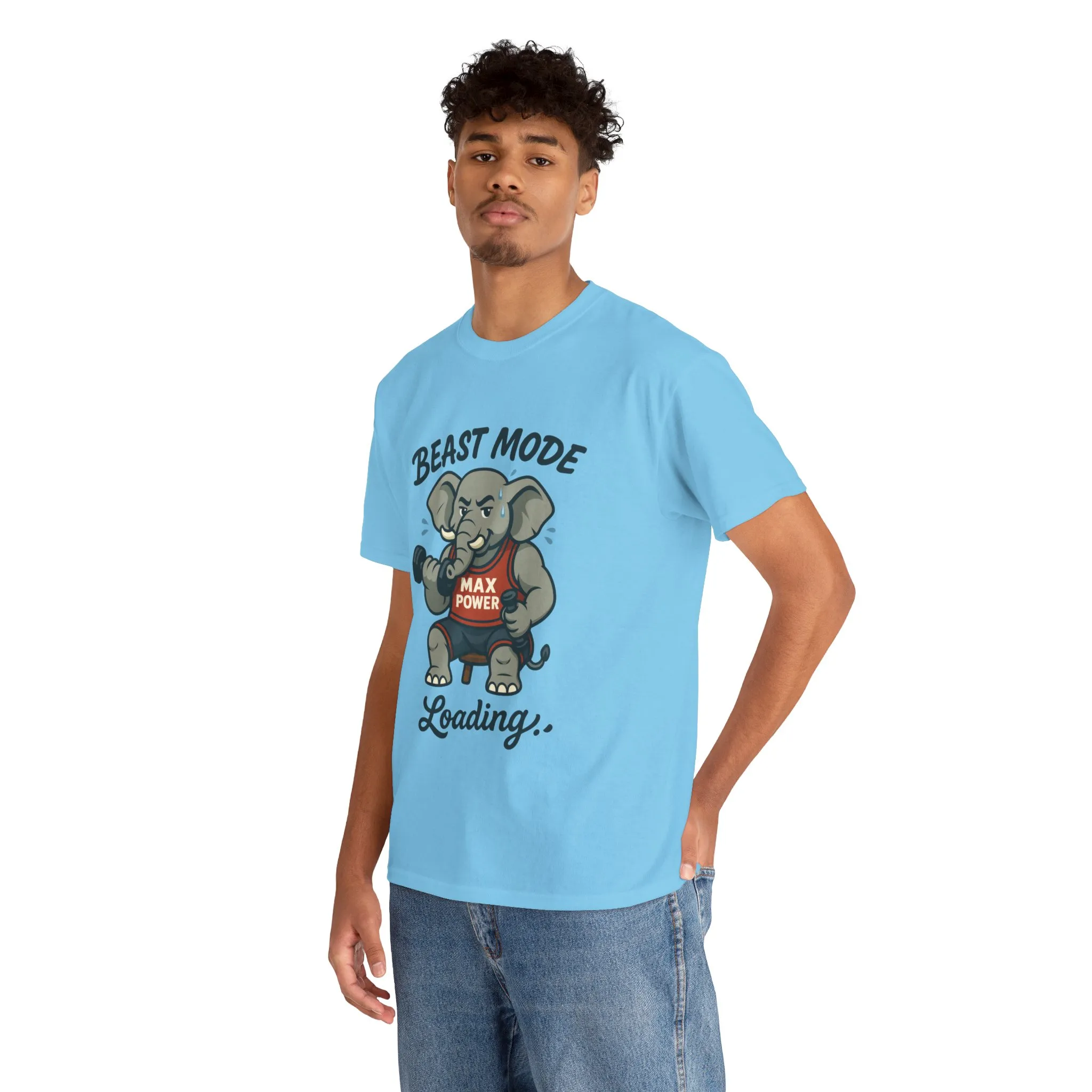 Beast Mode Elephant Gym Shirt, Funny Workout T-Shirt For Men, Max Power Fitness Tee, Beast Mode Loading Graphic, Gym Motivation Gift - Image 21