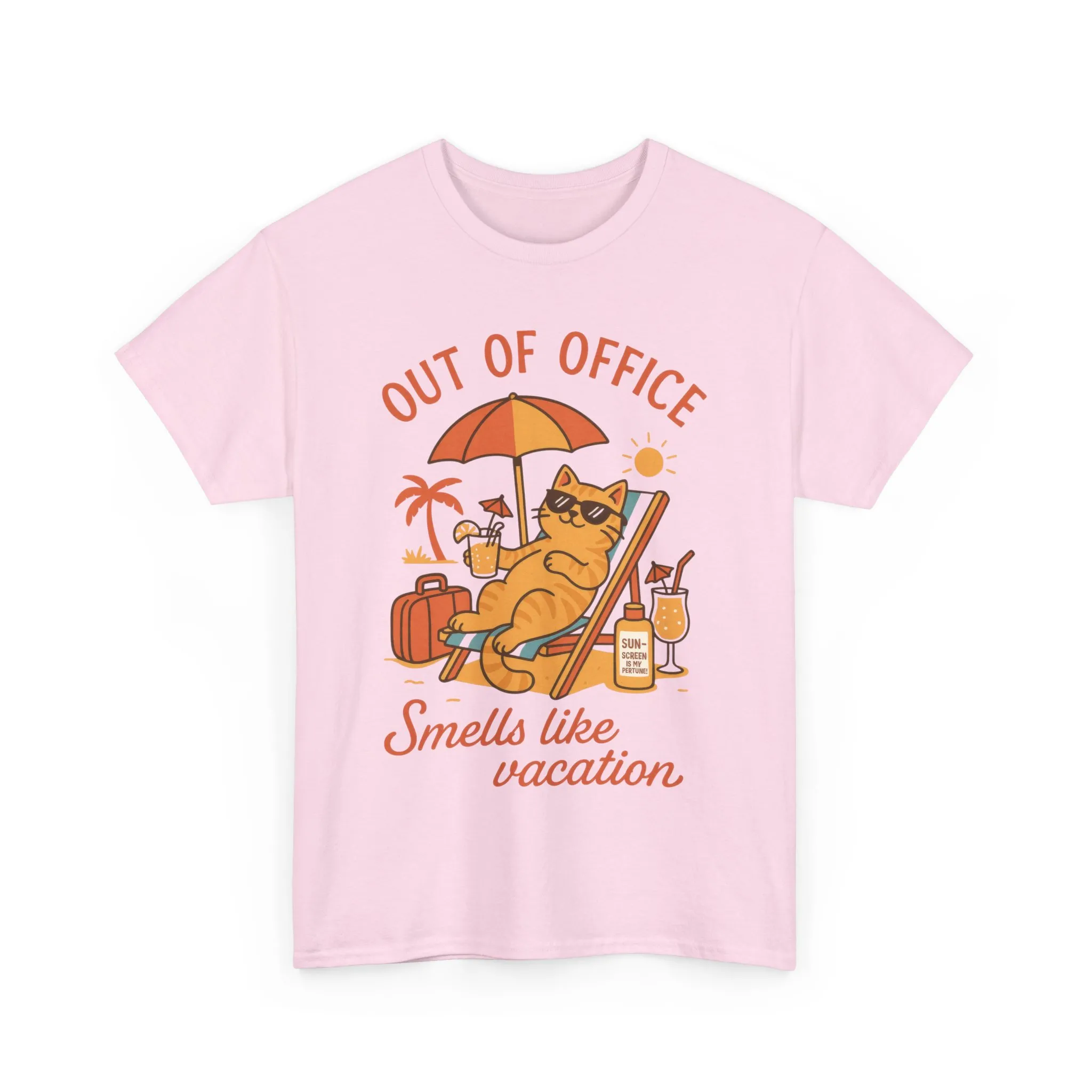 Cat Womens T-Shirt, Funny Vacation Tee with Cool Cat, Summer Beach Relax Shirt, Smells Like Vacation Gift for Her, Funny Cat Lover Gift - Image 25