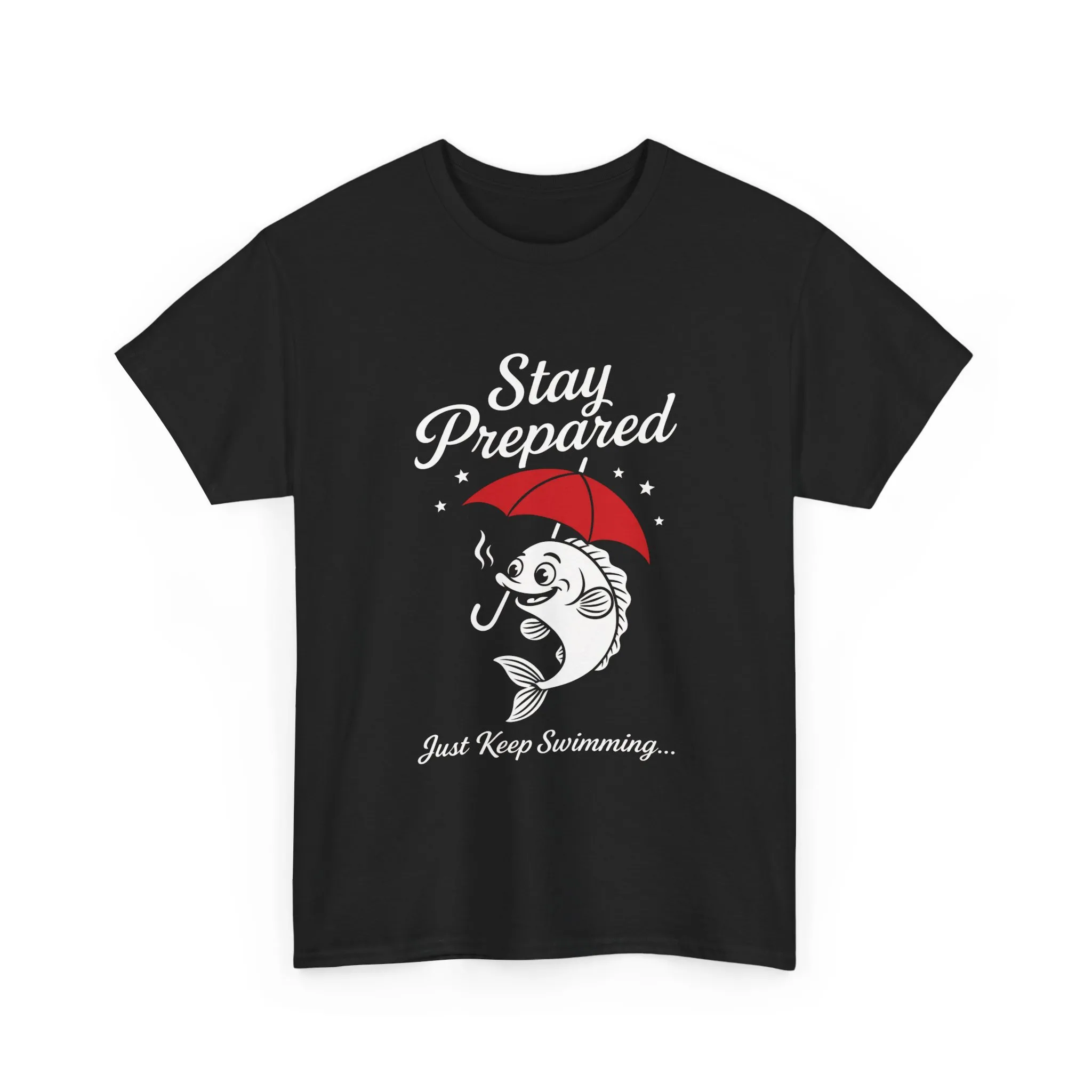 Stay Prepared Fish Shirt for Women - Just Keep Swimming Funny Nautical Tee - Positive Fishing Gift, Outdoor Adventure Apparel - Image 2